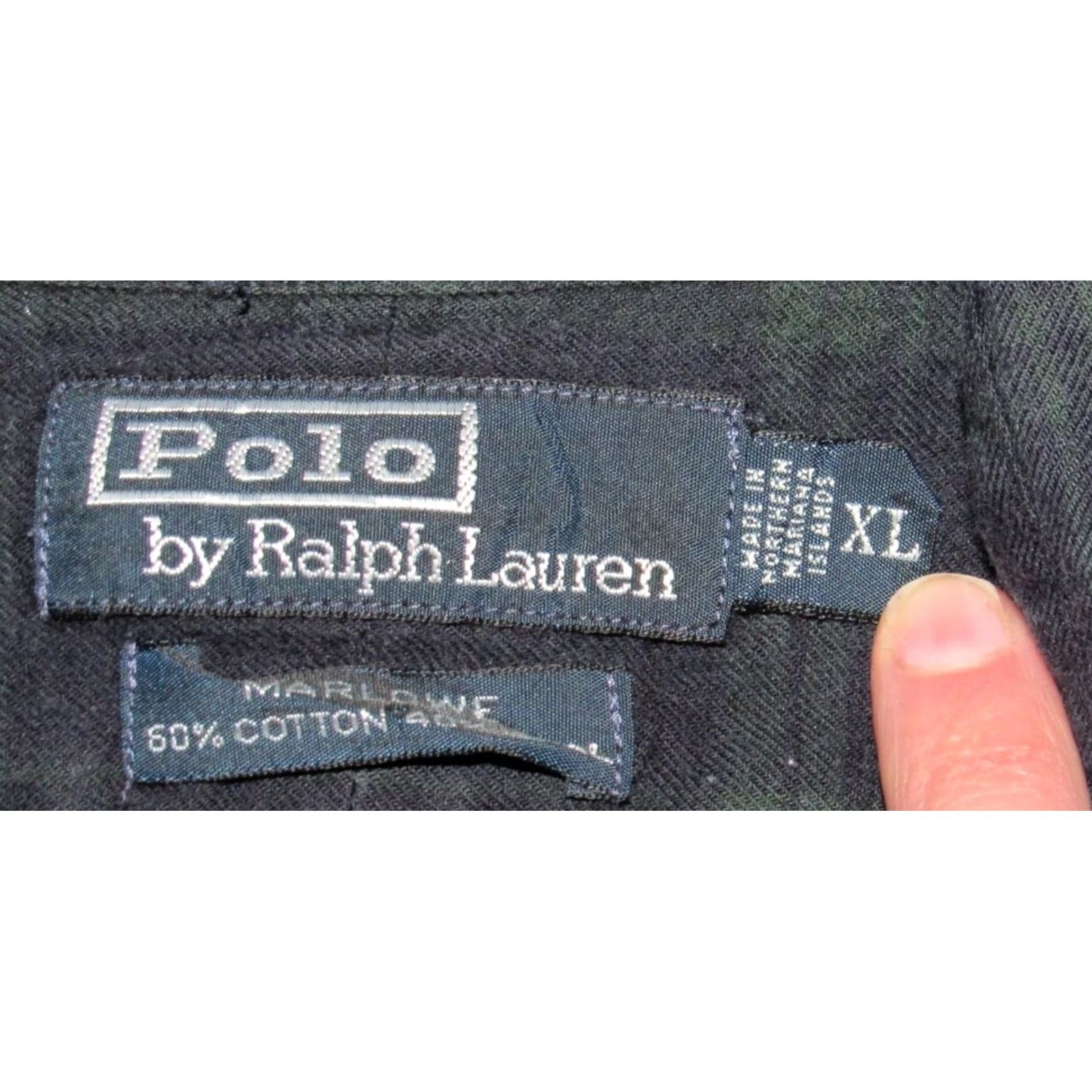 Ralph Lauren Vtg Polo Ralph Lauren Marlowe Wool Cotton Blend Tartan Plaid Shirt XL Men Green Black Red White Multicolor XL shirt Mens Size US XL / EU 56 / 4 - 5 Thumbnail
