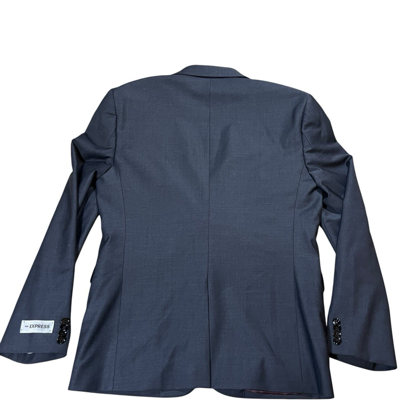 Express EXPRESS Photographer Blazer Jacket Slim Grey Suit Size 40R Size 40R - 7 Thumbnail