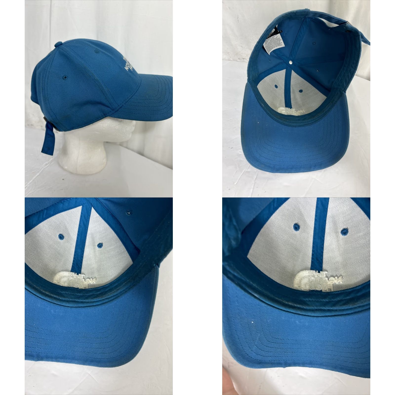 The North Face VINTAGE The North Face Teal Strap Back Hat Adjustable One Size Fits Most Dad Hat Stains Size ONE SIZE - 9 Thumbnail