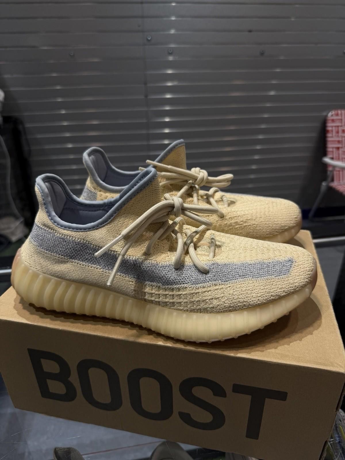 Adidas Size 8.5 - Adidas Yeezy Boost 350 V2 Linen Sneakers FY5158 Size US 8.5 / EU 41-42 - 3 Thumbnail