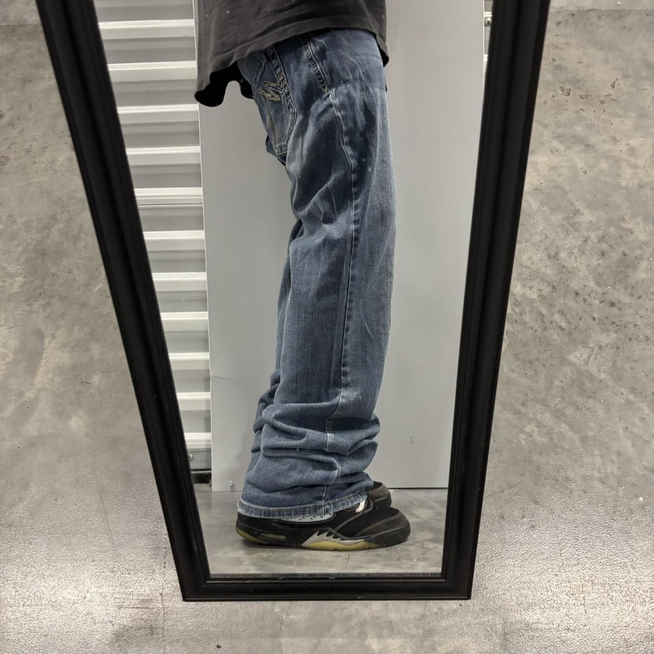 Japanese Brand × Vintage Crazy Vintage Y2K/2000s Grunge Dark Wash Flared Bootcut Denim Jeans! Size US 30 / EU 46 - 2 Thumbnail