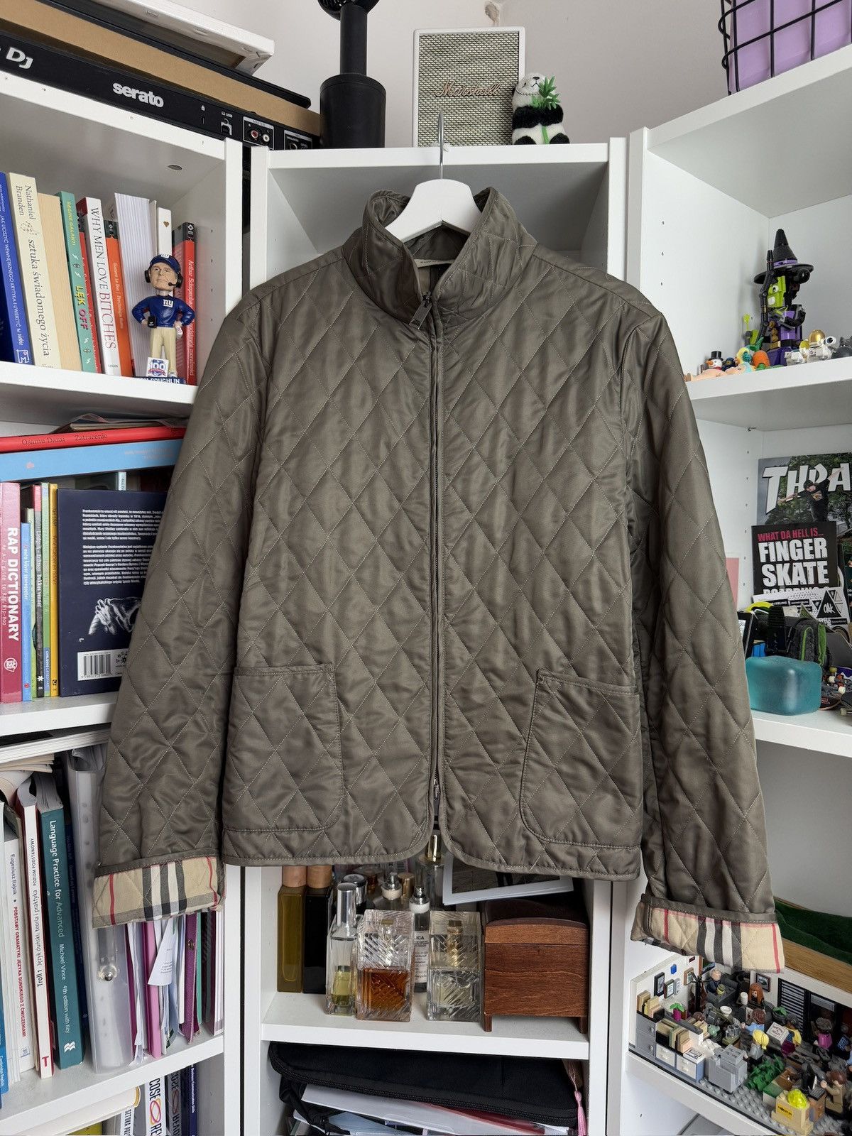 Burberry × Designer VIntage y2k Burberry nova check quilted biker jacket M luxury Size M / US 6-8 / IT 42-44 - 2 Thumbnail