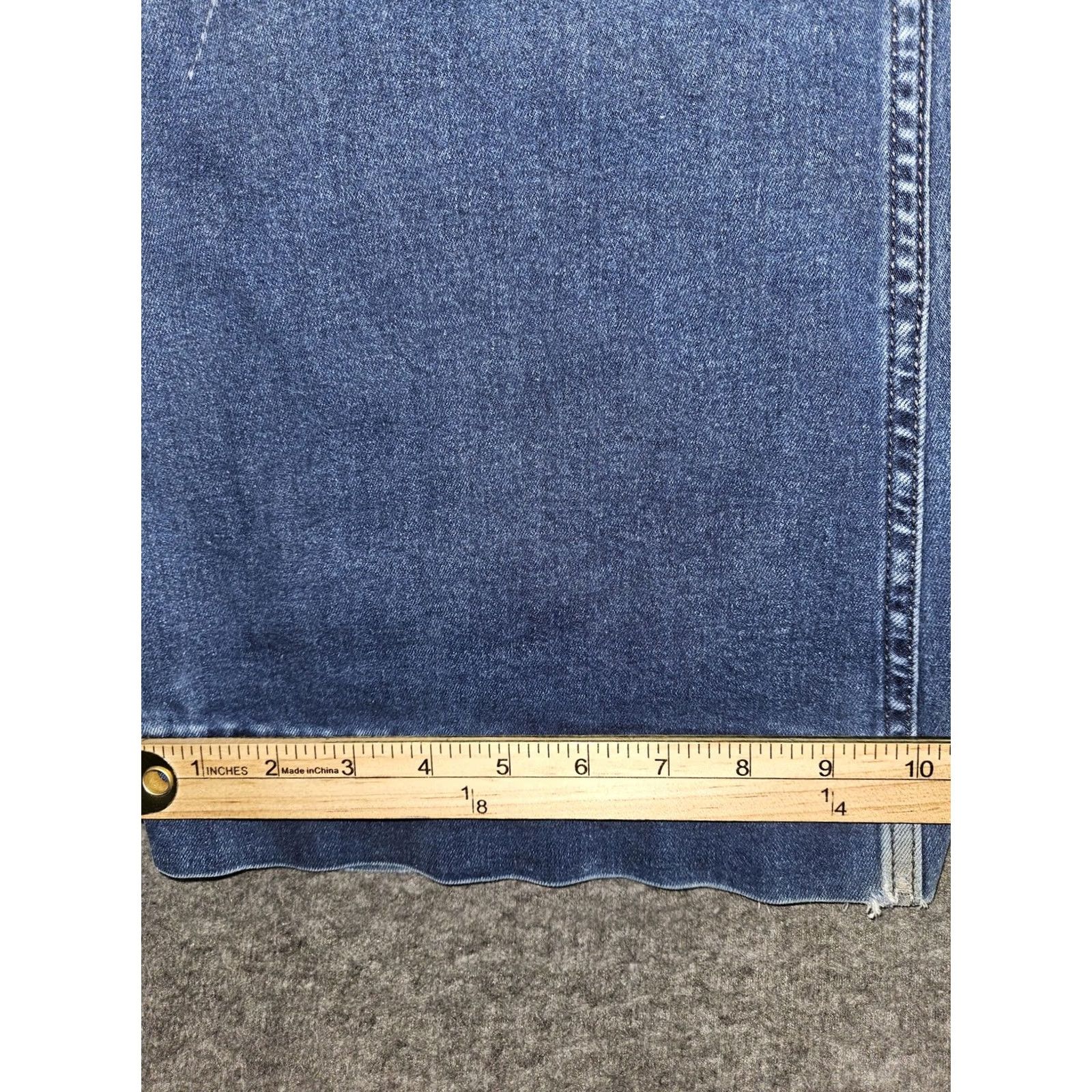 Vintage VINTAGE Rock & Roll Denim Jeans Womens Flared High Rise Trouser Blue 30x34 Stretch Distressed Pockets Hipster Preppy 90s Mens Womens Size 30" / US 8 / IT 44 - 6 Thumbnail