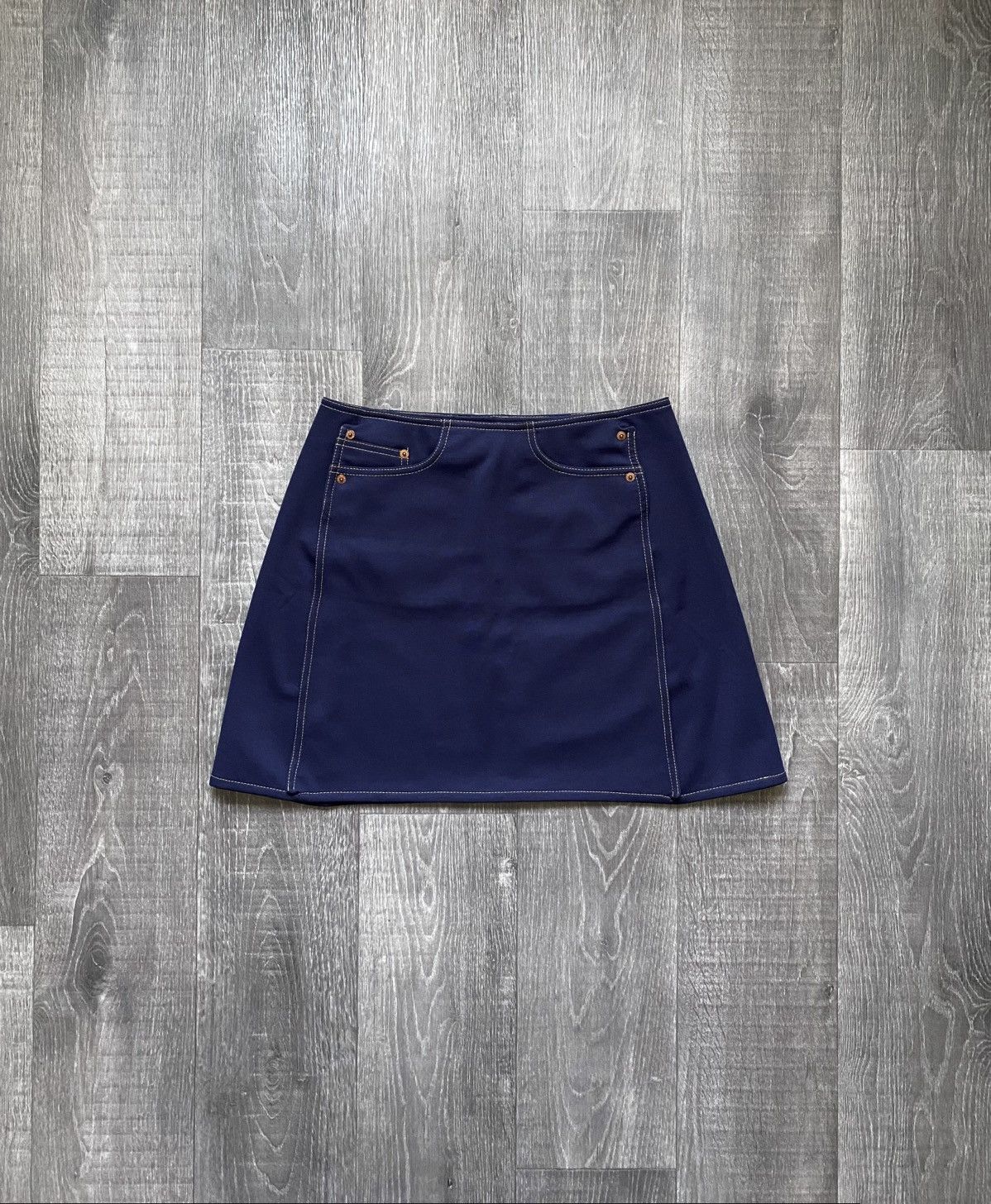 Jean Paul Gaultier Women’s Archival Gaultier Jeans Blue Polyester Mini Skirt Size 28" / US 6 / IT 42 - 5 Thumbnail