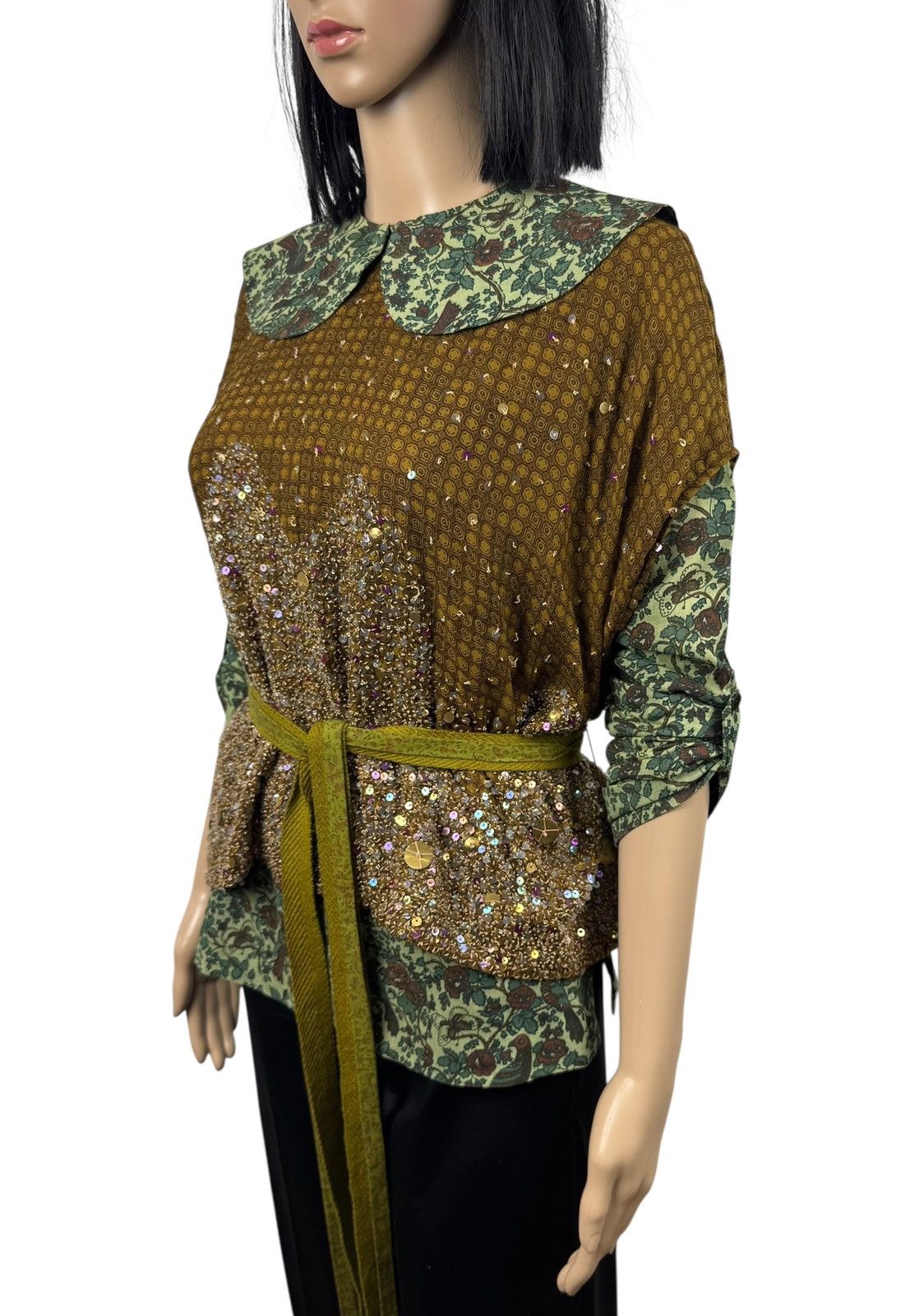 Other Sabyasachi 2in1 Shirt Cotton Silk Vest Hand Stitched size 10 Size M / US 6-8 / IT 42-44 - 6 Thumbnail