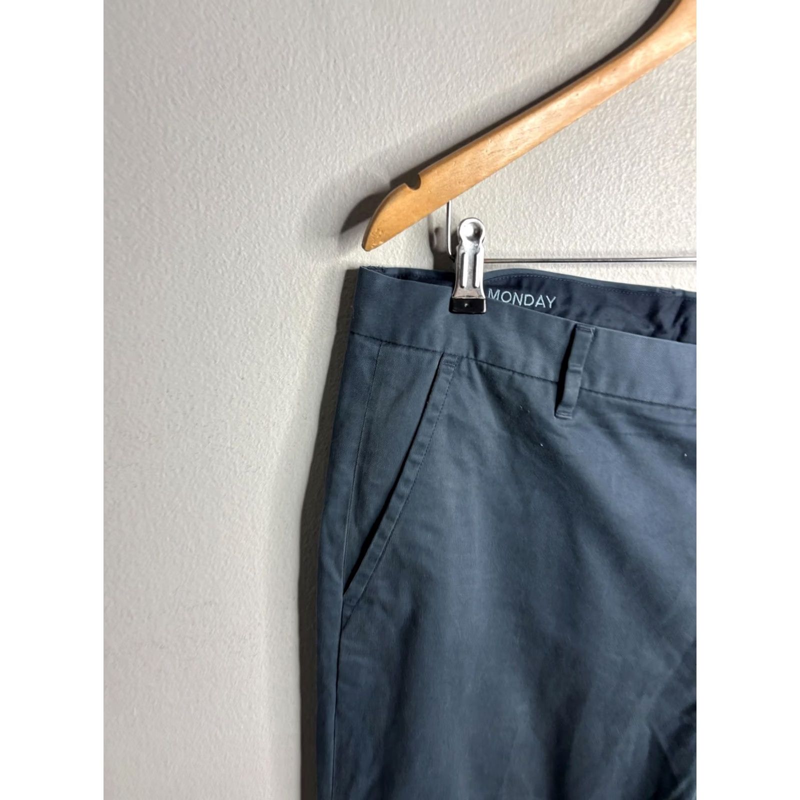 Bonobos Bonobos Pants Mens 36x30 Slim Chino Blue Tapered Leg Flat Front Zip Pocket Workwear Casual Size US 36 / EU 52 - 2 Thumbnail