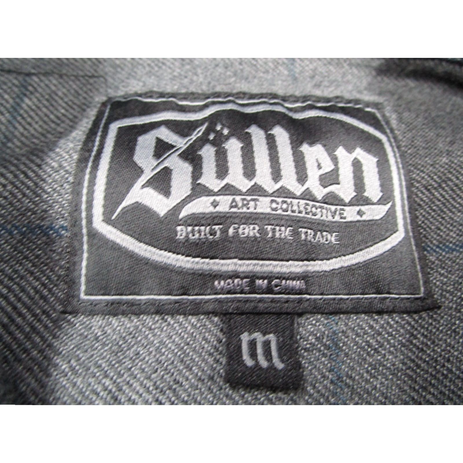 Vintage Sullen Shirt Mens Medium Gray Check Button Up Long Sleeve Workwear Moto SCM5090 Size US M / EU 48-50 / 2 - 3 Thumbnail