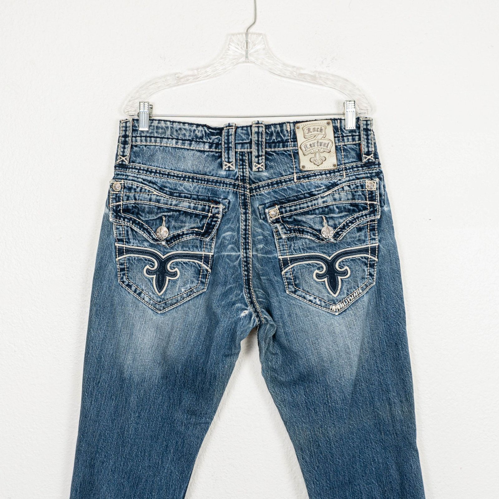 Rock Revival Rock Revival Ethan Straight Denim Jeans ripped Distressed 33 Size US 33 - 9 Thumbnail