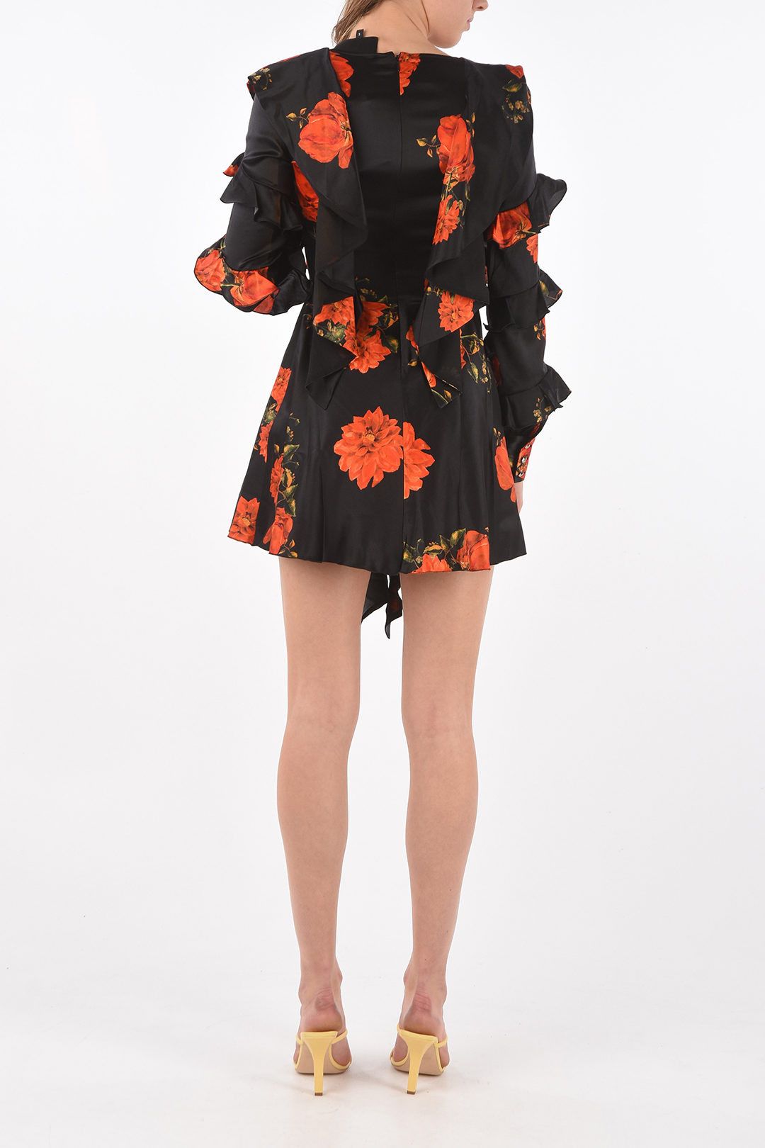 Philipp Plein og1mm0824 Back Zipped Ruffle Dress in Multicolor Size S / US 4 / IT 40 - 2 Thumbnail