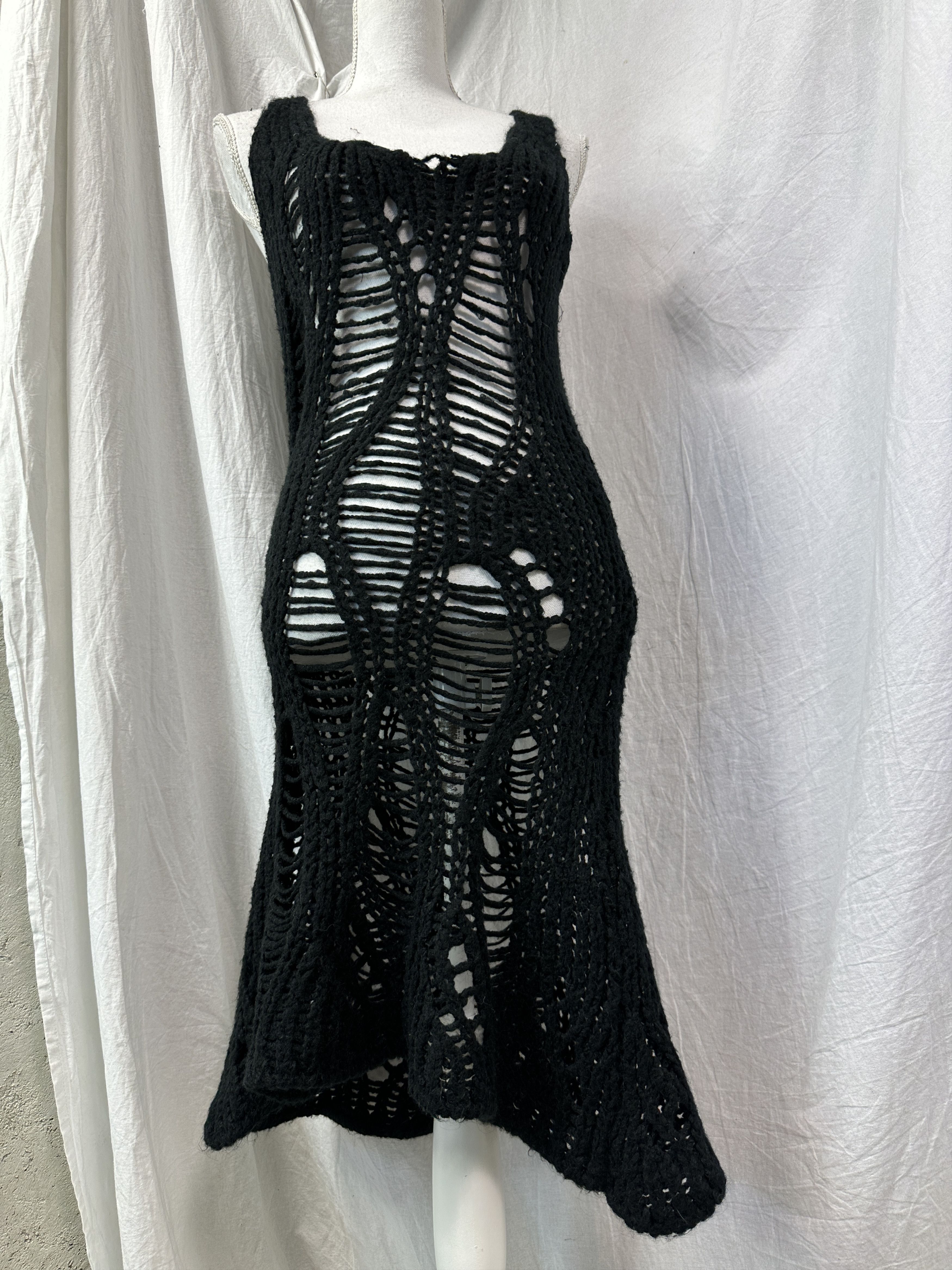 Miss Sixty Vintage Miss Sixty Crochet Distressed 00s Dress Size L / US 10 / IT 46 - 10 Thumbnail