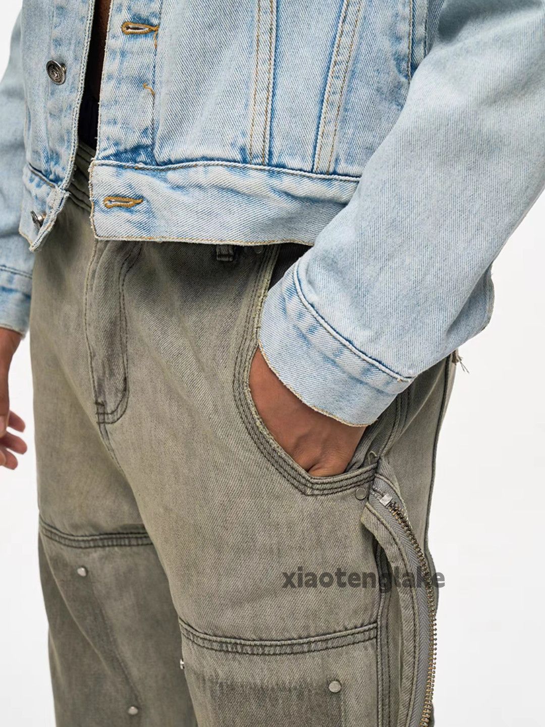 Jean × Vintage utility washed faded skate hiphop carpenter pants Size US 30 / EU 46 - 7 Thumbnail