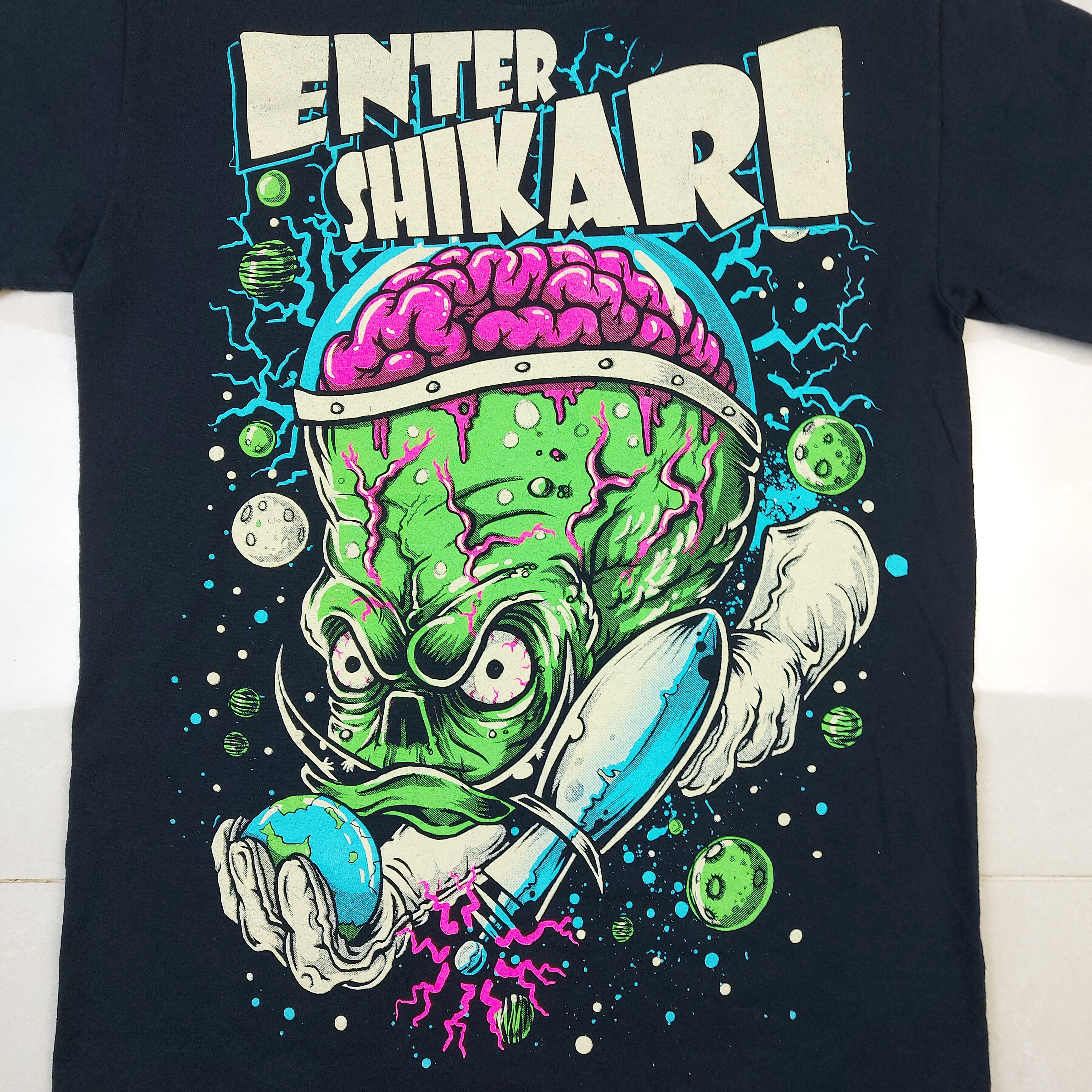 Band Tees VTG 2003 Enter Shikari Alien Brain Monster MySpace Era TEE Size US S / EU 44-46 / 1 - 2 Thumbnail