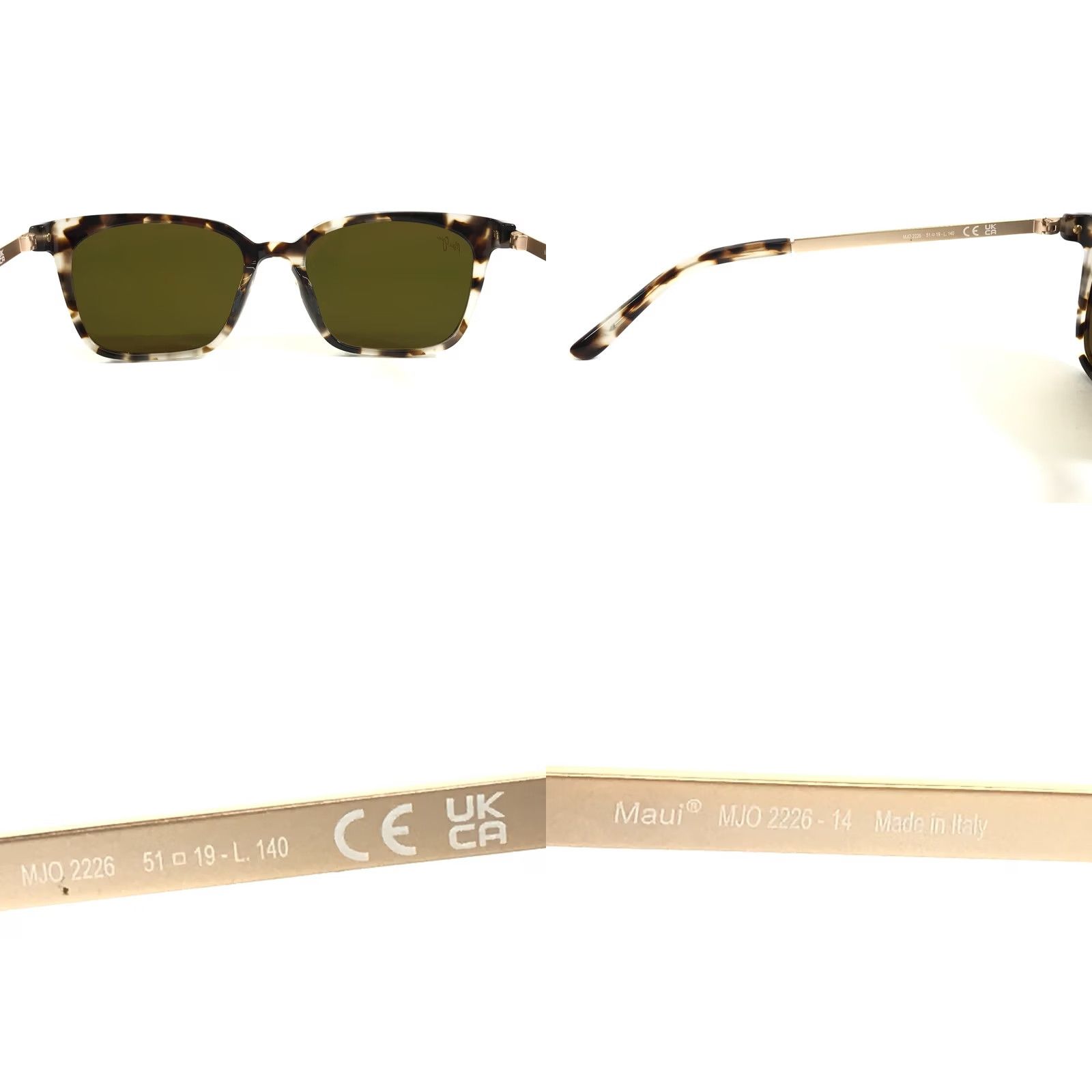 Maui Jim Sunglasses MJO2226-14 Tortoise Gold Frames with Maui Rose Lenses Maui Jim Sunglasses CANNA MJ769-1020 Dark Tortoise Frames  main image 3