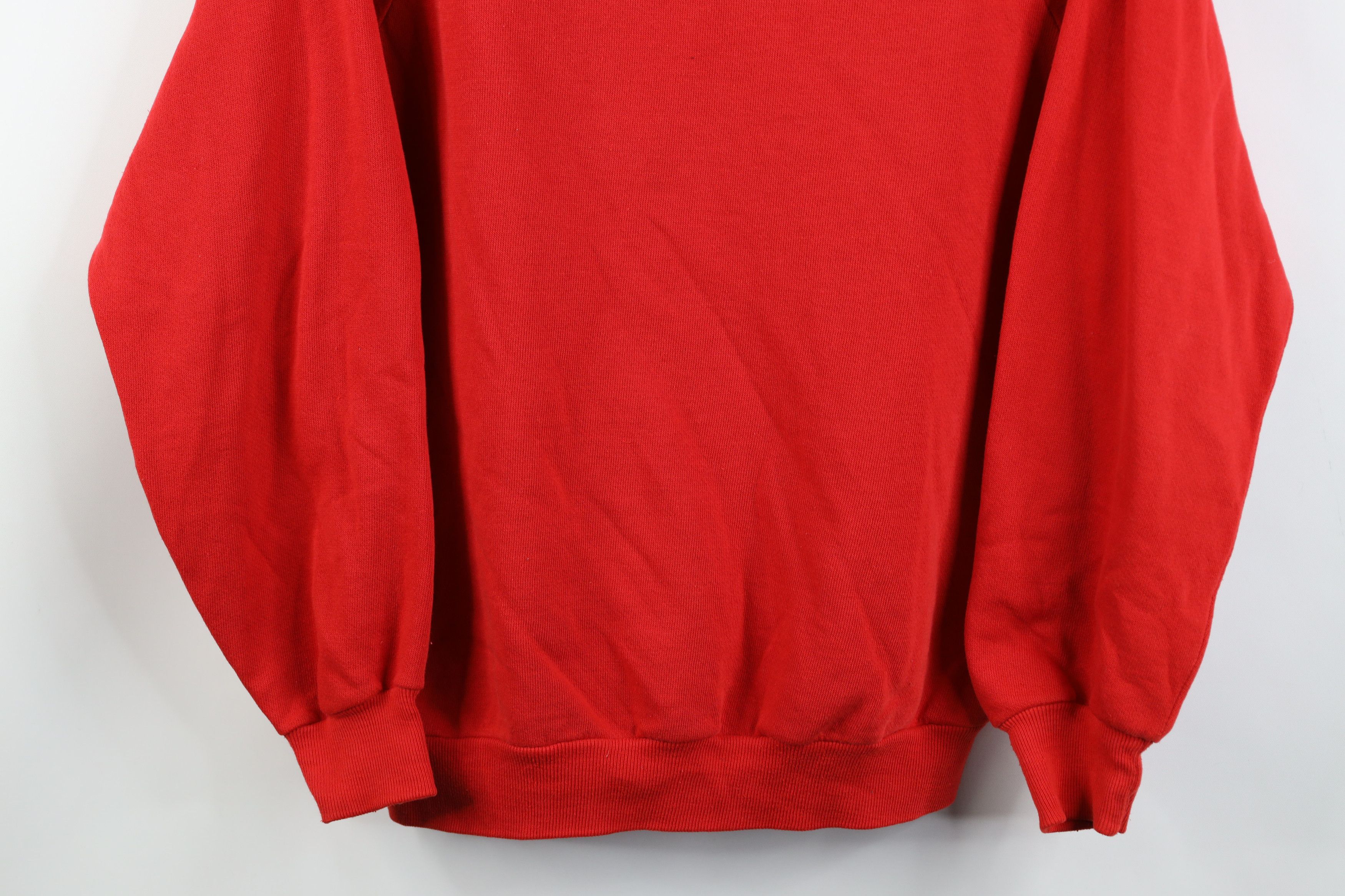 Vintage Vintage 70s Streetwear Raglan Crewneck Sweatshirt Red USA Size L / US 10 / IT 46 - 3 Thumbnail
