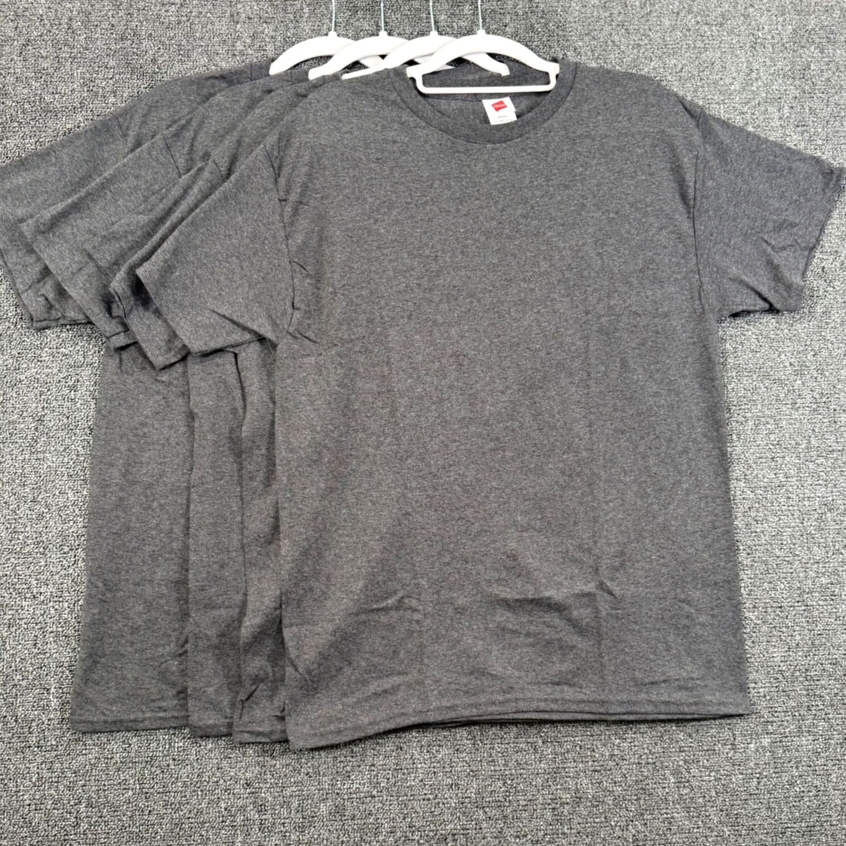 Hanes Hanes Mens Medium 4 Pack T-Shirt Charcoal Heather Gray Comfort Tee Basics 5095 Size US M / EU 48-50 / 2 - 2 Thumbnail