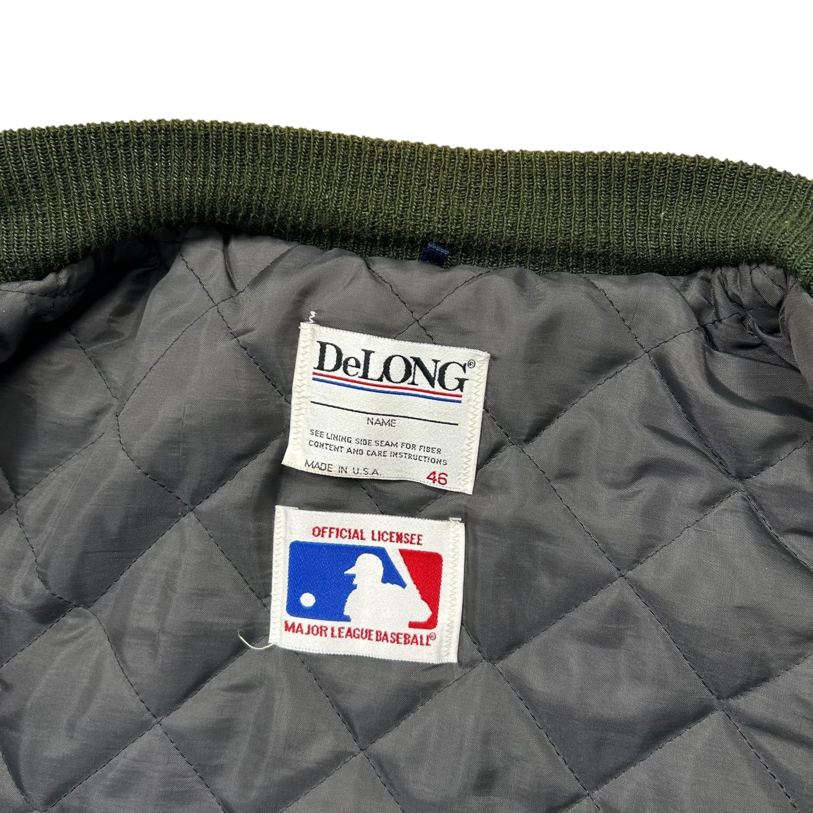 MLB VTG 90s MLB OAKLAND ATHLETICS A's DELONG VARSITY JACKET Size US XL / EU 56 / 4 - 8 Thumbnail