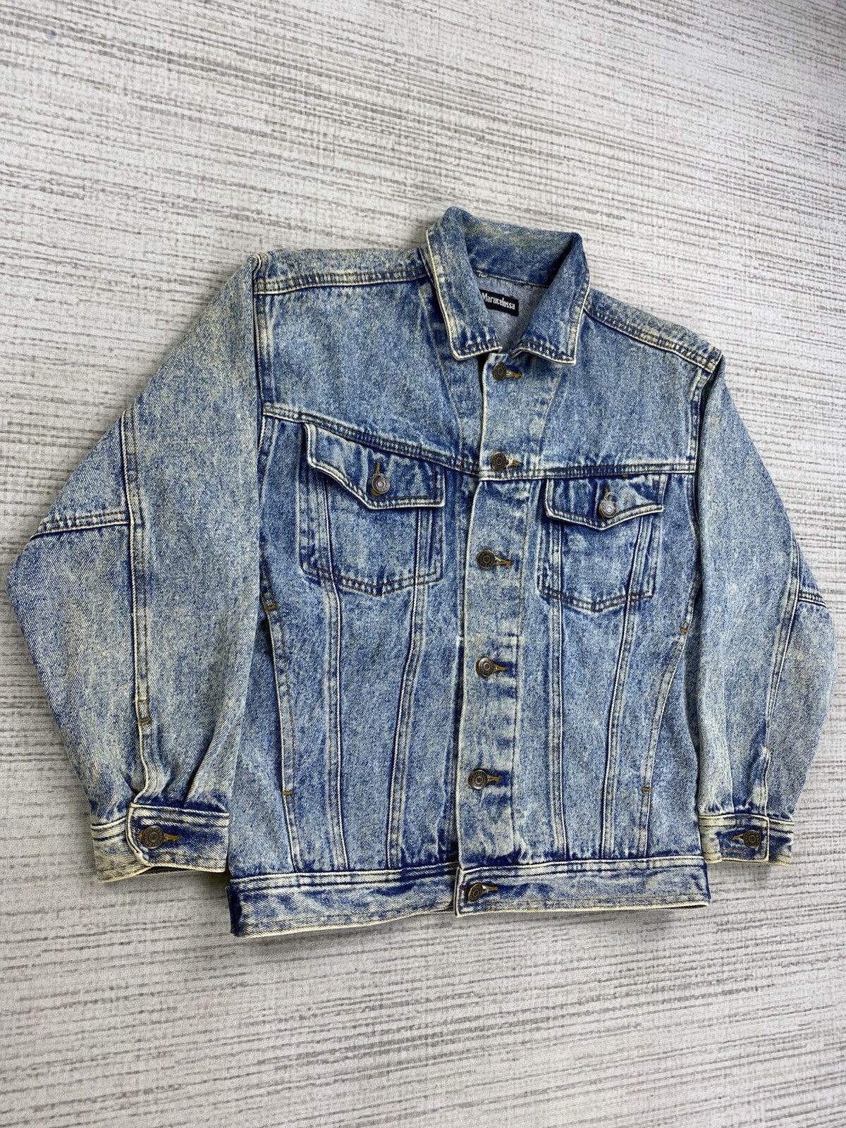 Japanese Brand × Vintage Vintage 90s Marucelossa Acid Wash Denim Jacket Size US M / EU 48-50 / 2 - 3 Thumbnail