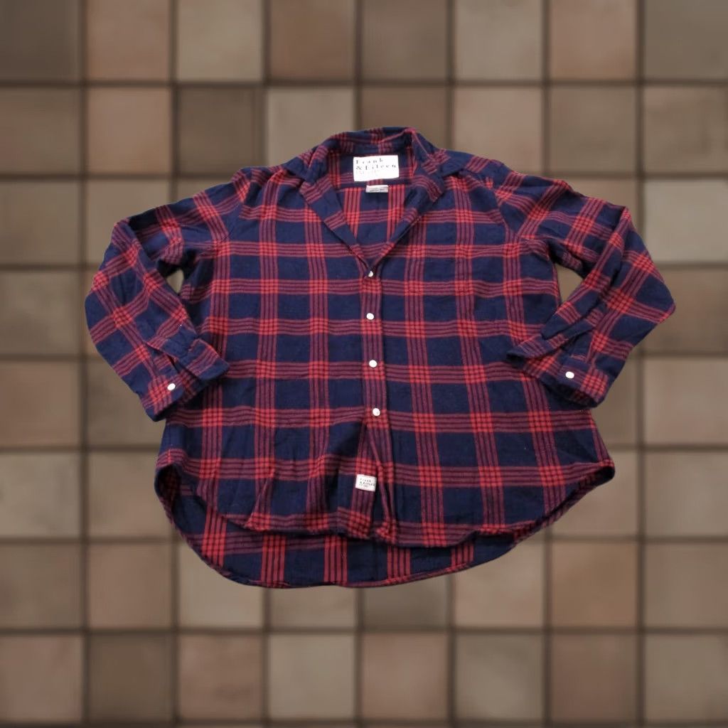 Frank & Eileen Frank Eileen Shirt Womens S Red Blue Plaid Flannel Casual Oversized Loose Size S / US 4 / IT 40 - 1 Thumbnail
