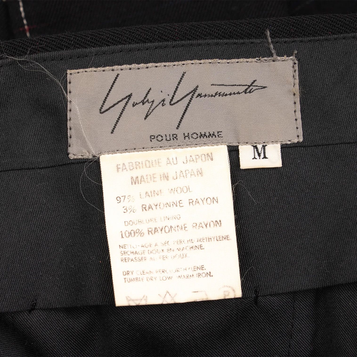 Yohji Yamamoto Yohji Yamamoto Wool Color Nepp Hem Button Pants Size US 38 / EU 54 - 16 Thumbnail