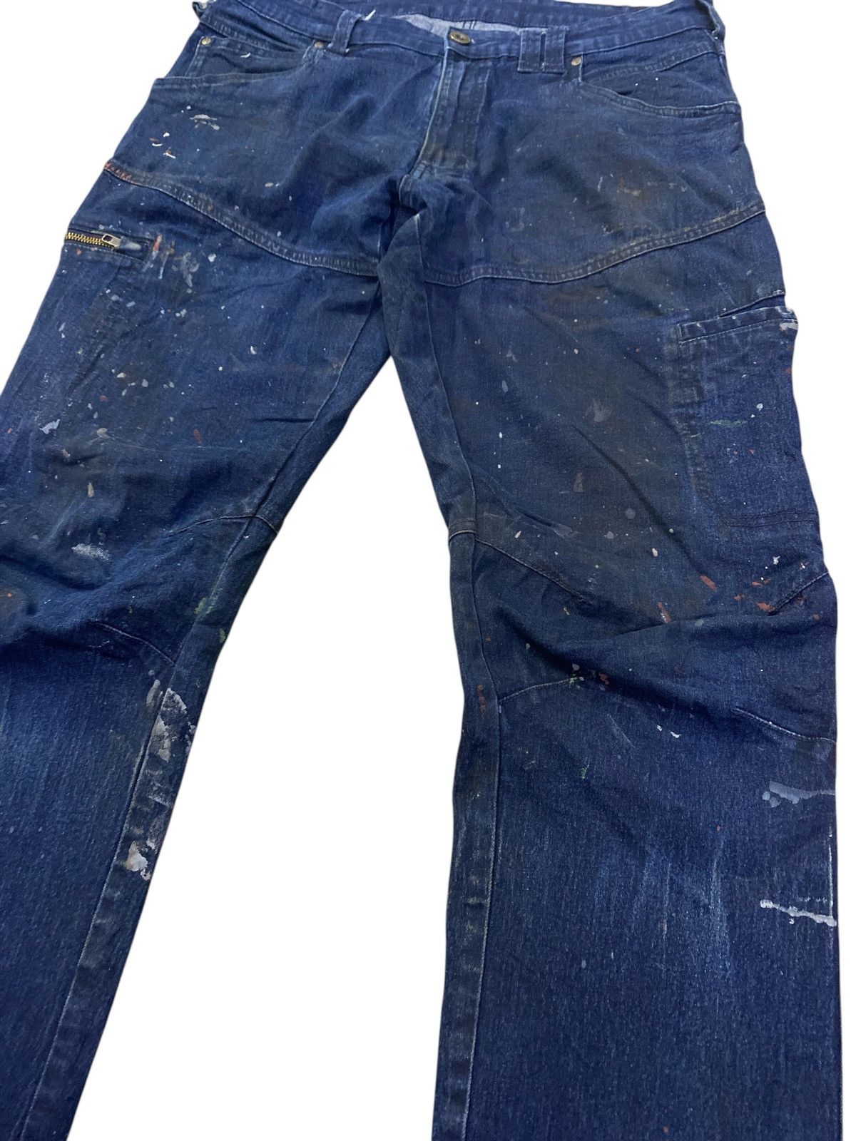 If Six Was Nine × Japanese Brand FieldCore Paint Splatter Cargo Jeans Size US 34 / EU 50 - 5 Thumbnail