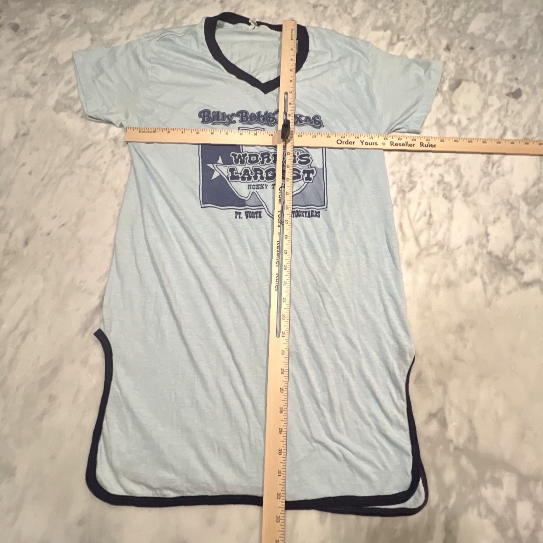 Anvil Vintage Billy Bob’s Texas Honky Tonk Women’s Night Shirt CHED By Anvil Light Blu Size ONE SIZE - 5 Thumbnail