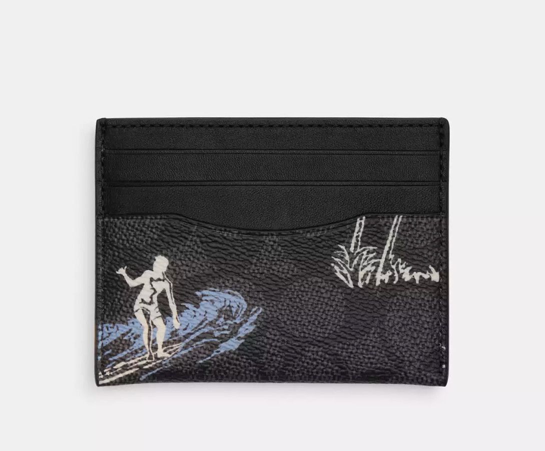 Coach Slim Id Card Case With Surf Print CBJ93 Size ONE SIZE - 5 Thumbnail