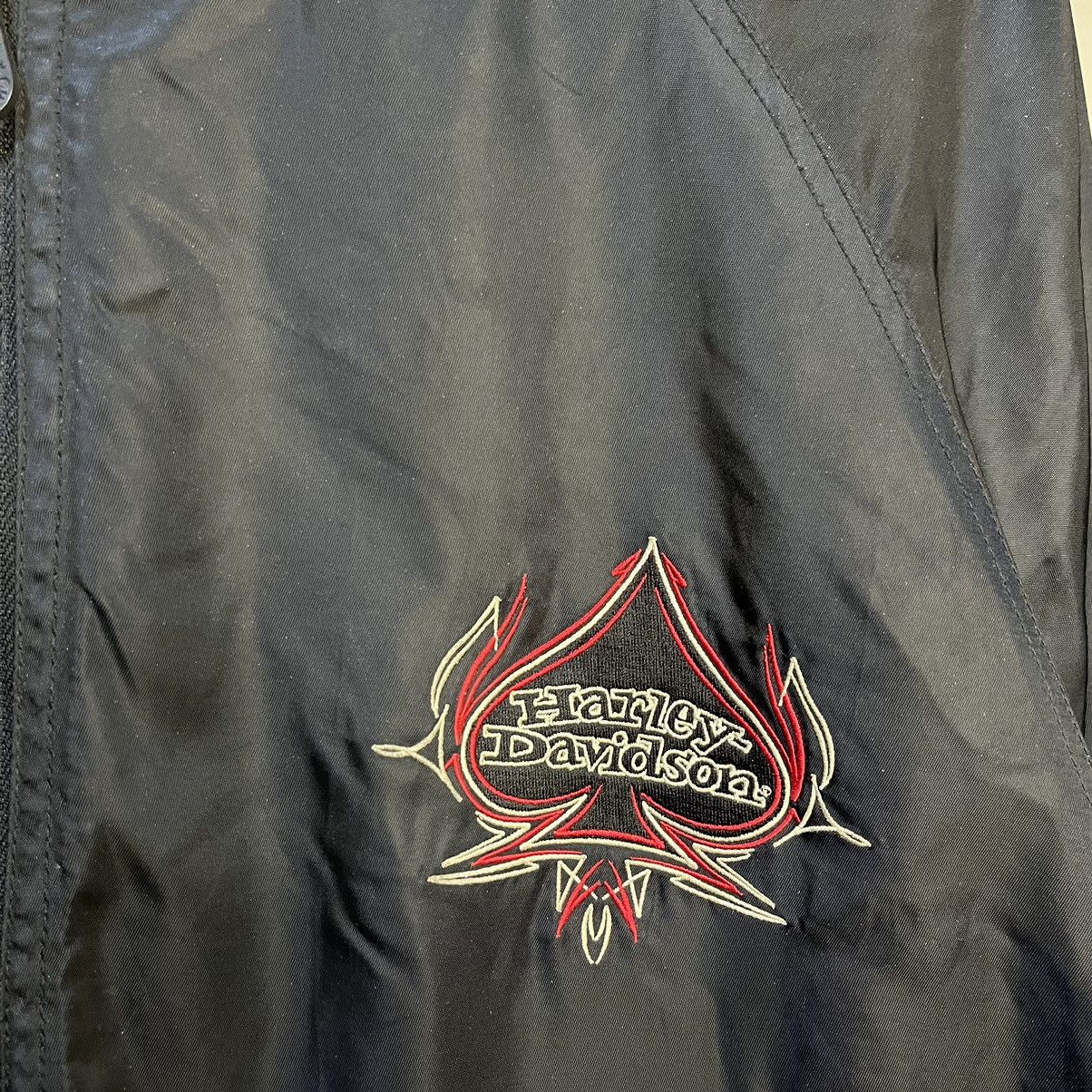 Harley Davidson 1990's Harley Davidson Custom Speed Flame Varsity Jacket Size US L / EU 52-54 / 3 - 5 Thumbnail