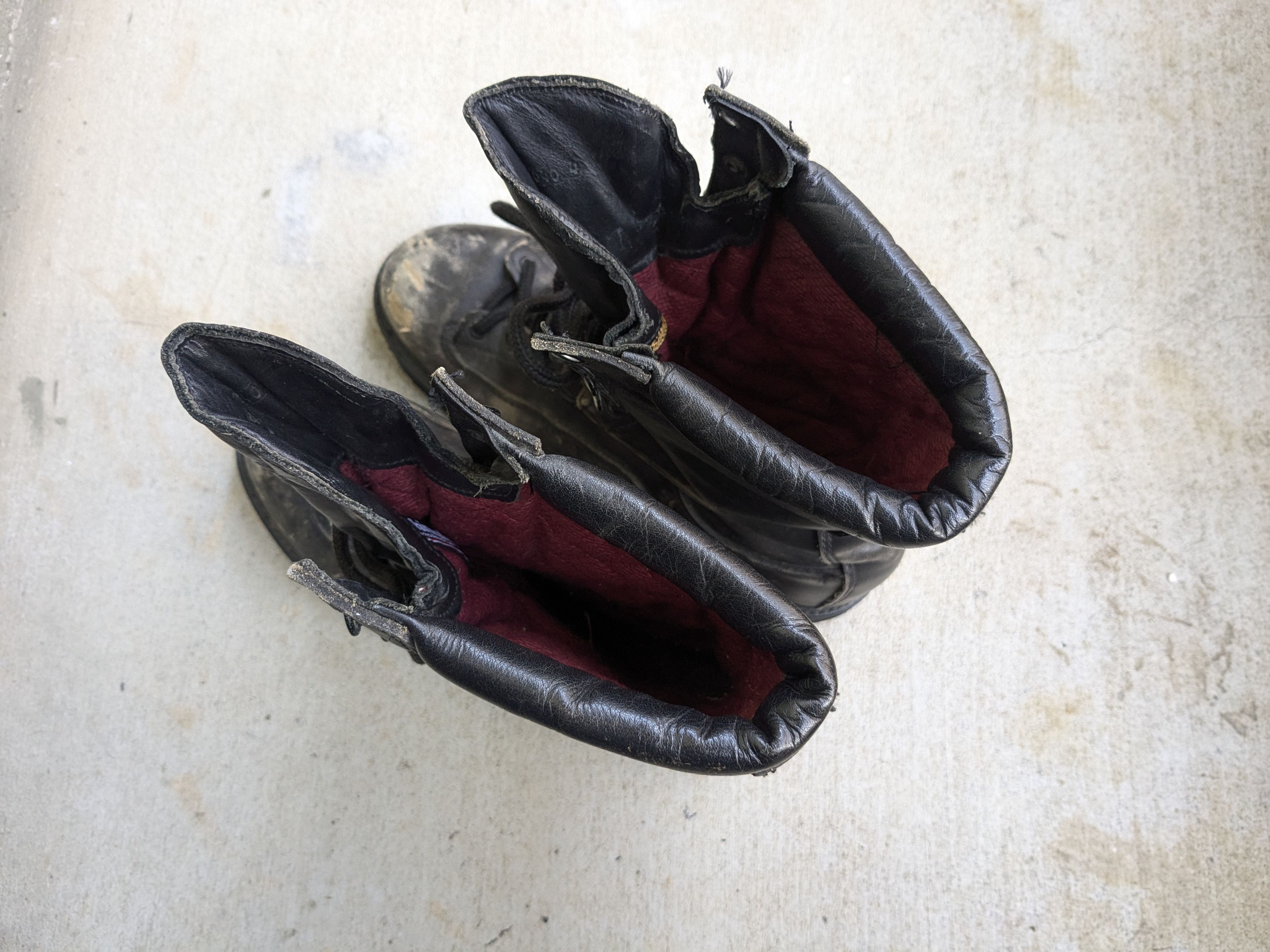Genuine Leather × Vintage Vintage Boots Black Leather 10 Wide Work Rubber Combat Size US 10 / EU 43 - 18 Thumbnail