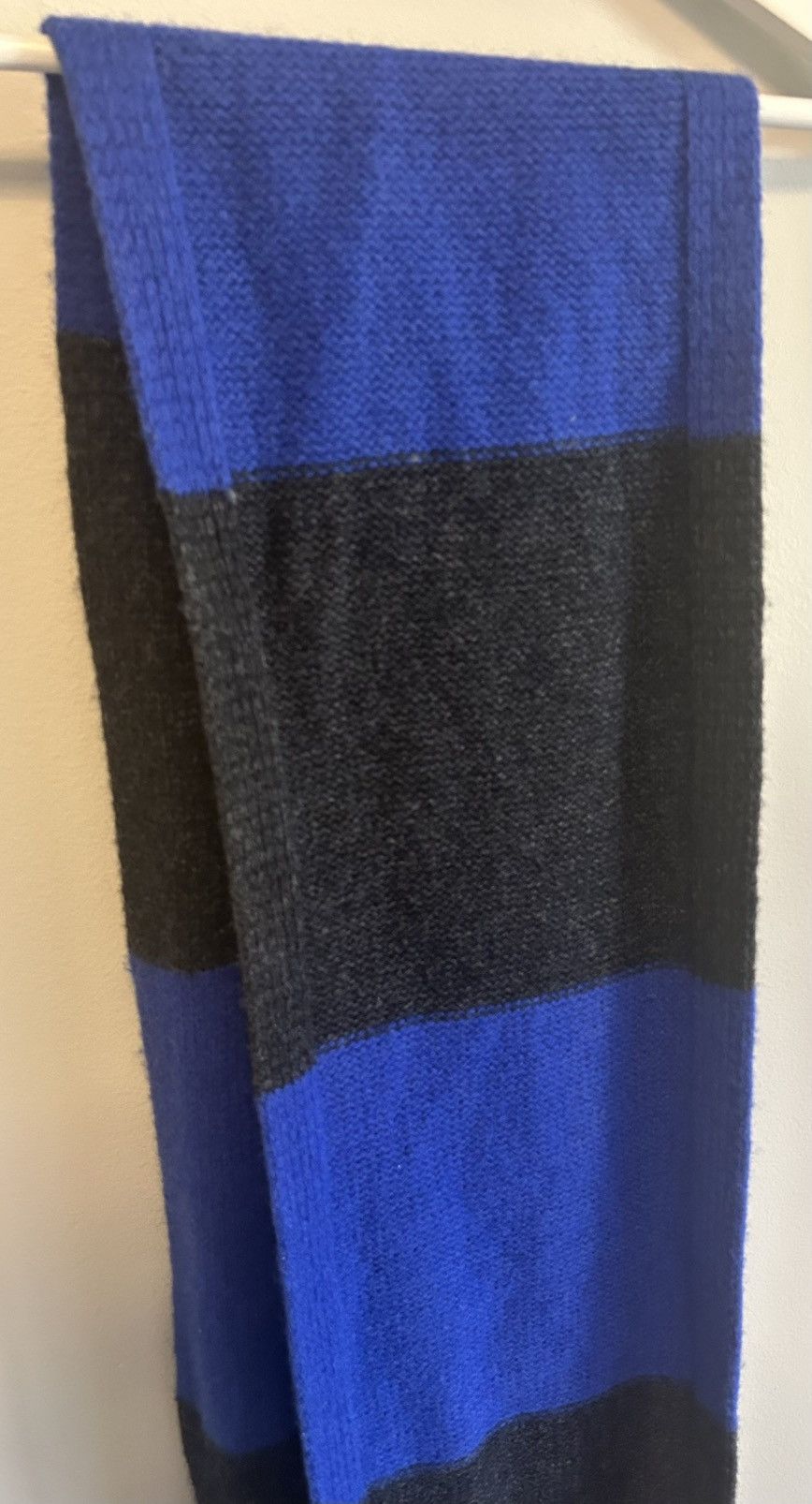 Gap Gap Men’s Blue & Dark Grey Winter Scarf - Lamb’s Wool Size ONE SIZE - 2 Thumbnail