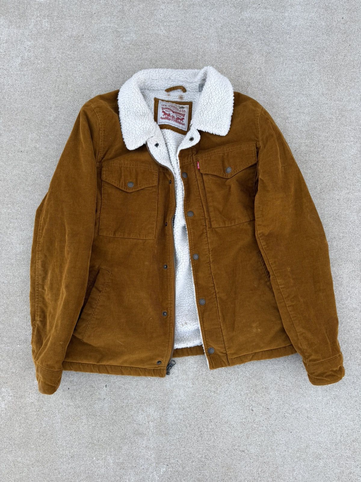 Levi's Levis Fleece Lined Corduroy Jacket Size US S / EU 44-46 / 1 - 1 Thumbnail