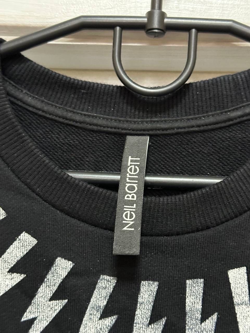 Neil Barrett Contrasting Printed FAIR-ISLE THUNDERBOLT Crew-Neck Sweatshi Size US M / EU 48-50 / 2 - 2 Thumbnail