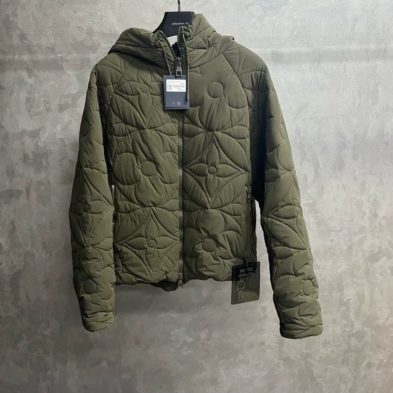 Louis Vuitton Louis Vuitton Green Quilted Hooded Jacket - dmc Size US L / EU 52-54 / 3 - 1 Thumbnail