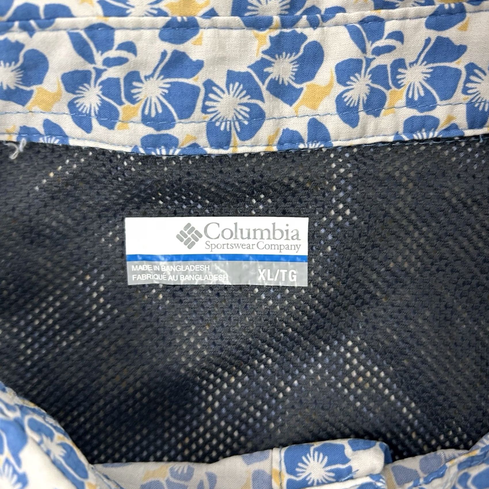 Vintage COLUMBIA Rapid Rivers Short Sleeve Shirt Men’s XL Blue Beige Floral Print Size US XL / EU 56 / 4 - 4 Thumbnail