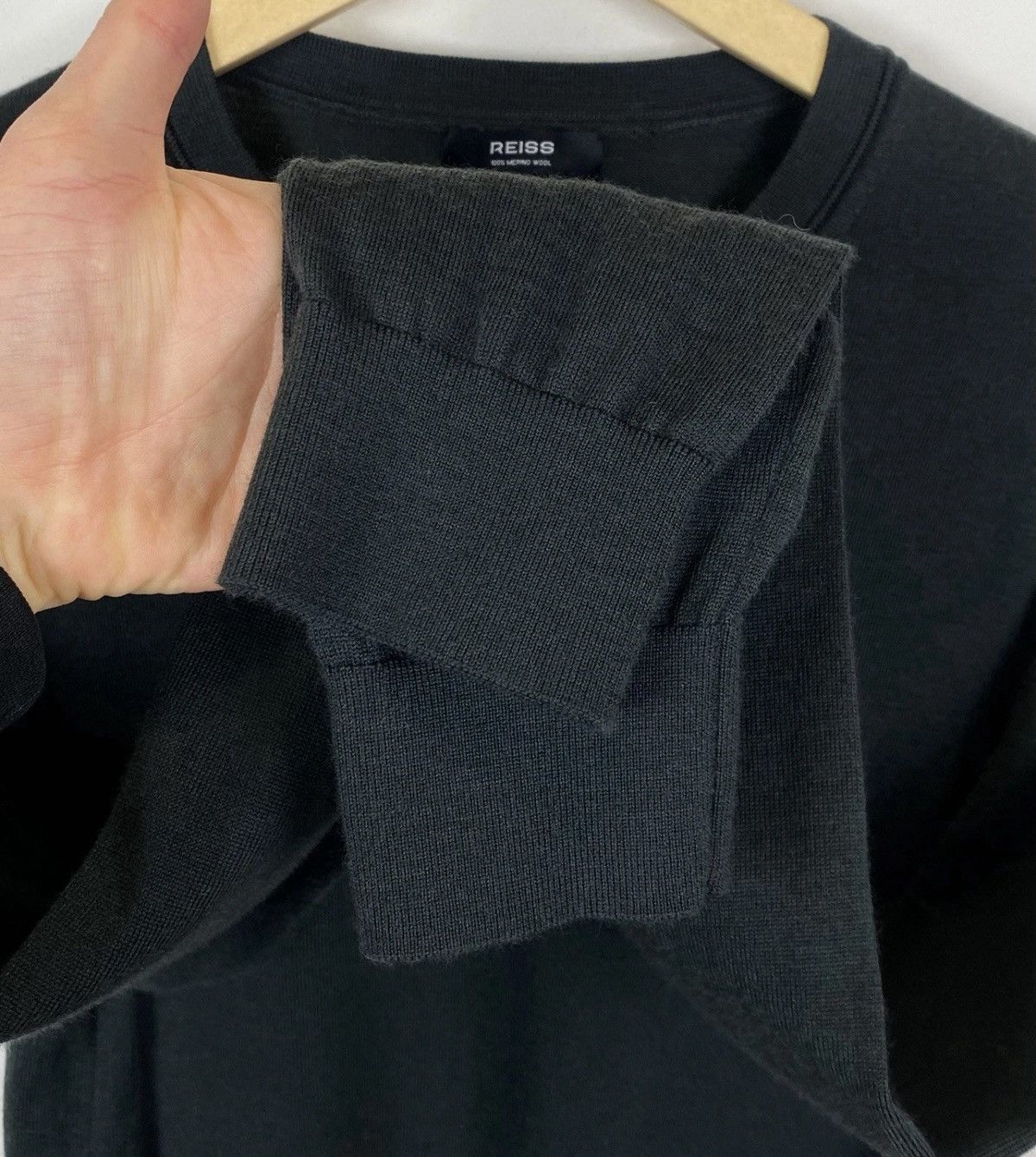 Reiss Reiss Wessex Merino Wool Crew Neck Jumper Sweater Pullover Size US L / EU 52-54 / 3 - 3 Thumbnail