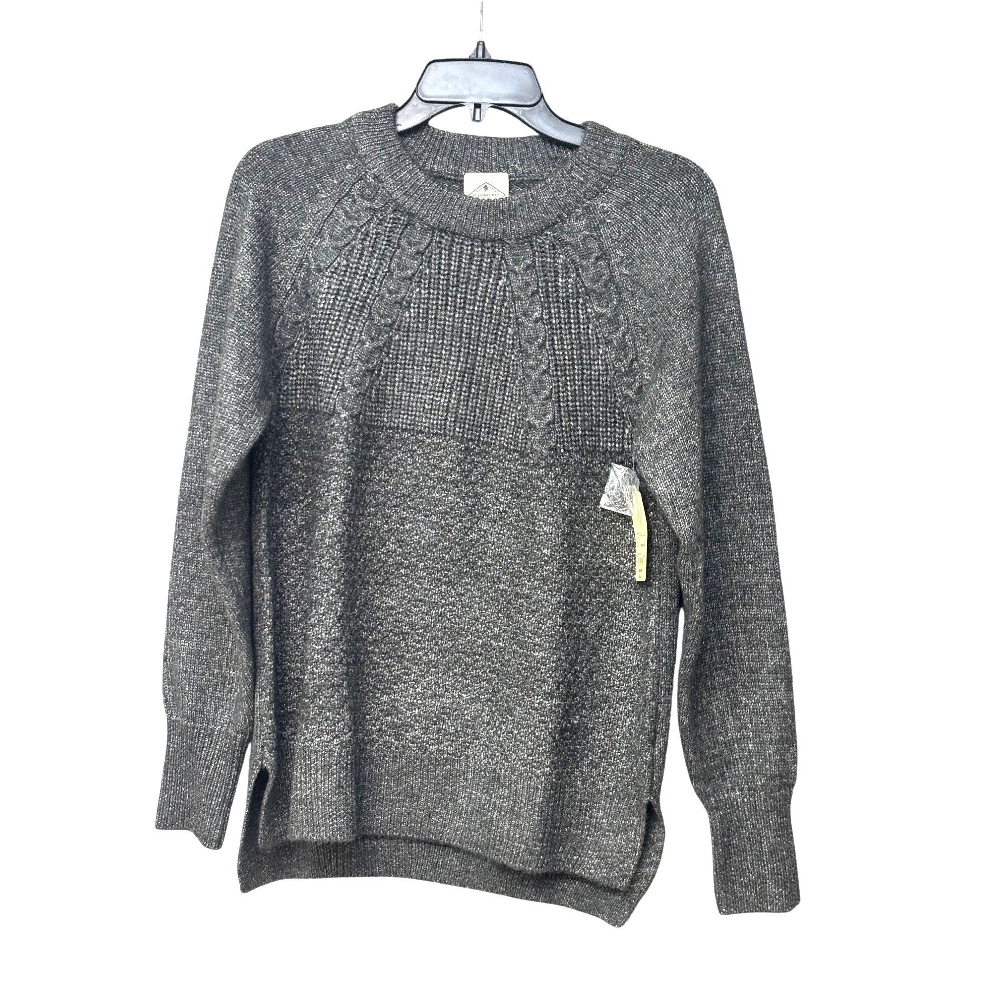 Other St. John’s Bay Mixed Stitch Reglan, Crew Neck Sweater, Charc Size M / US 6-8 / IT 42-44 - 3 Thumbnail