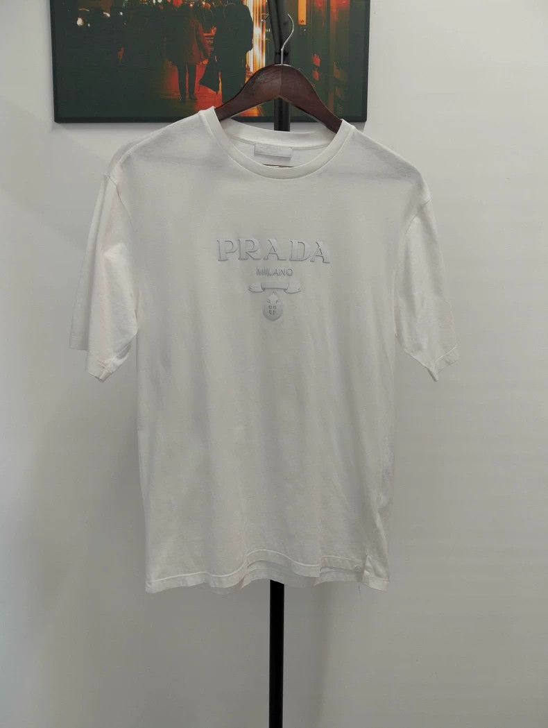 Prada PRADA Cotton Logo Crewneck Short-Sleeve T-Shirt Size US S / EU 44-46 / 1 - 1 Thumbnail