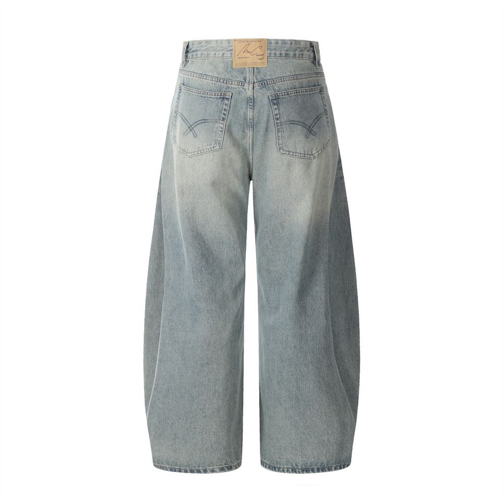 Japanese Brand × Jean Men's street loose washed simple versatile scimitar jeans Size US 32 / EU 48 - 3 Thumbnail
