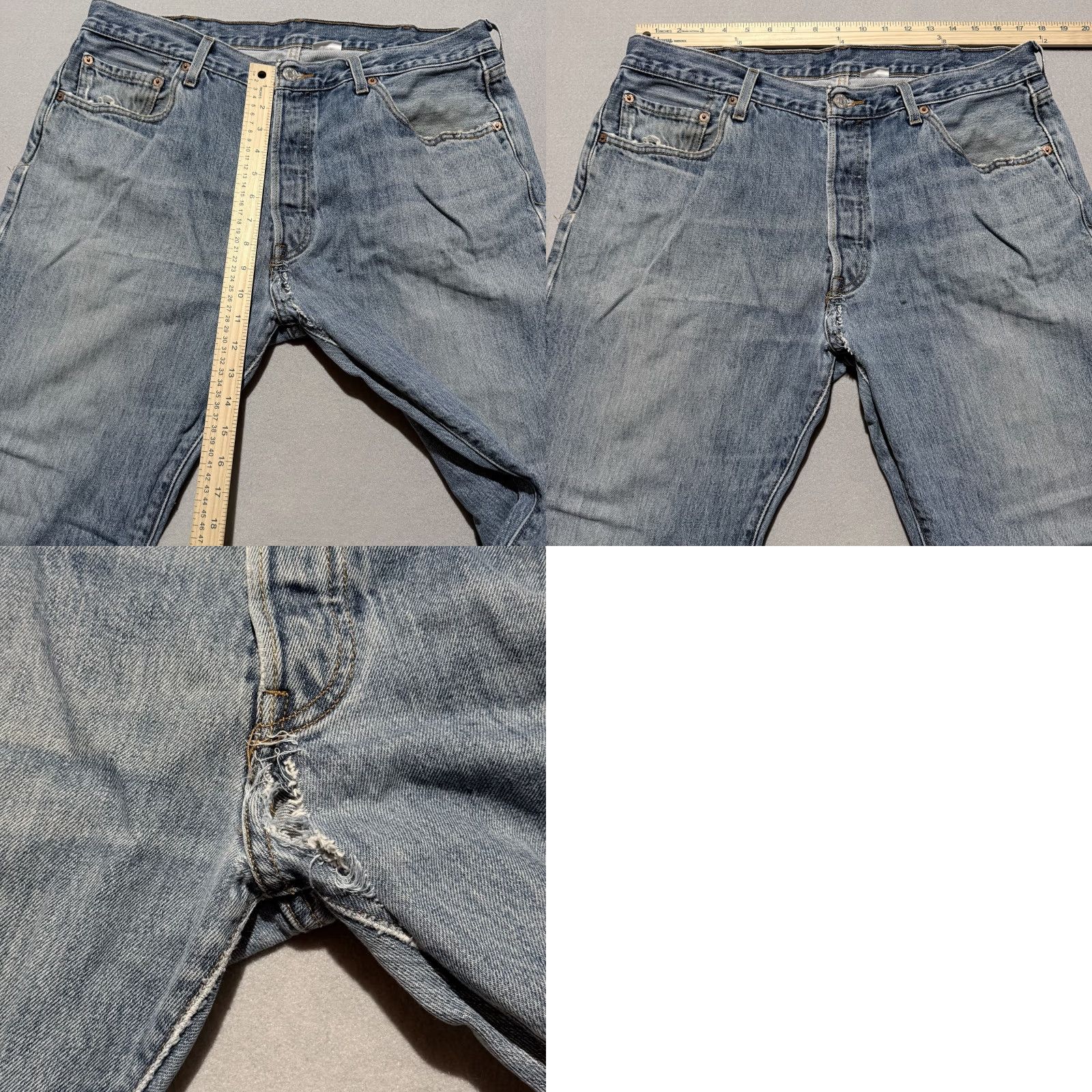 Levi's Levi's 501 Jeans Men's Blue Denim Mid Rise Classic Pockets - 38x30 Straight Vintage? Size US 38 / EU 54 - 9 Thumbnail