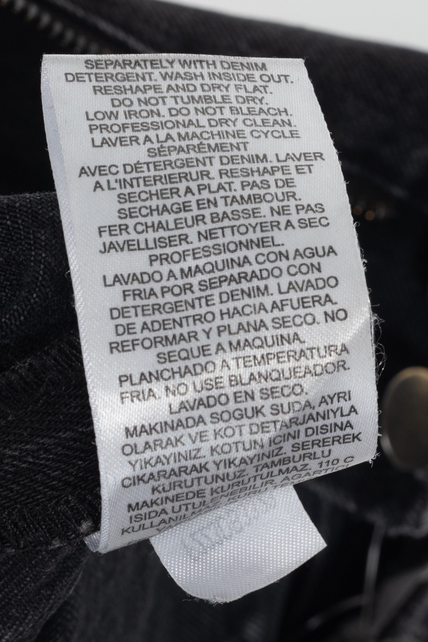 Tibi Tibi Newman Black Denim Frayed-Waist Jeans Size 25" / US 0 / IT 36 - 11 Thumbnail