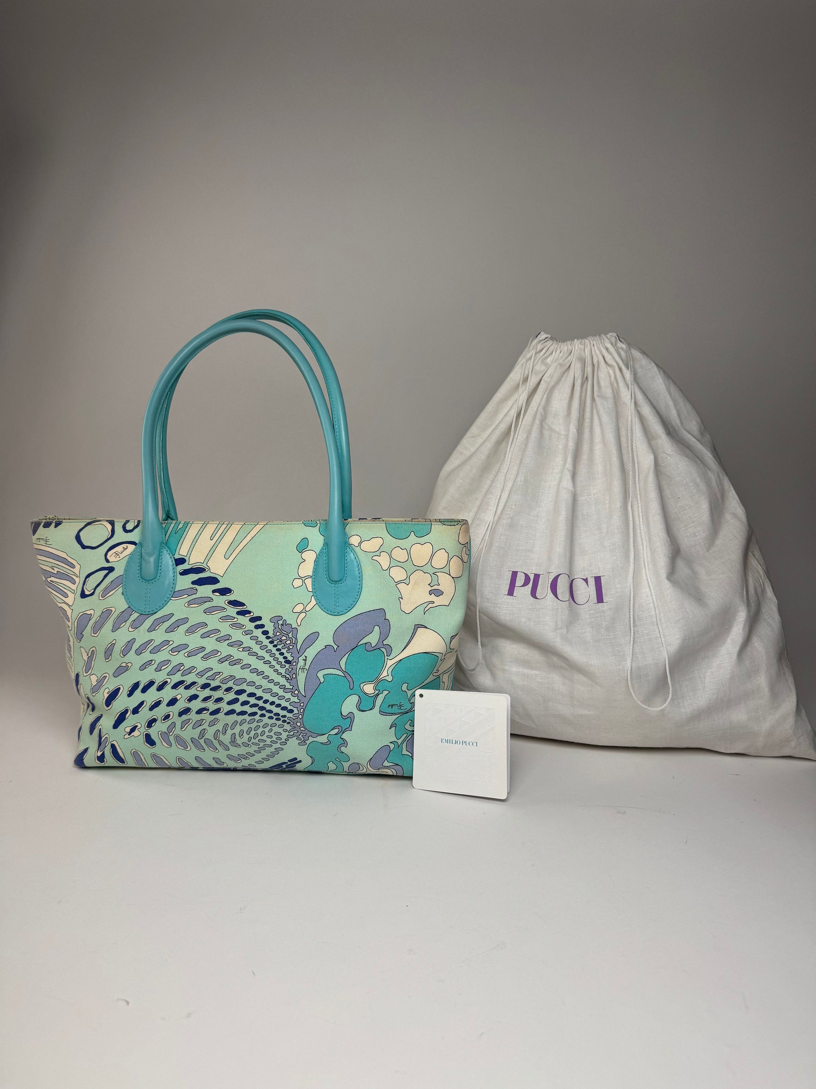 Emilio Pucci Vintage Abstract handbag Blue Turquoise Size ONE SIZE - 1 Thumbnail