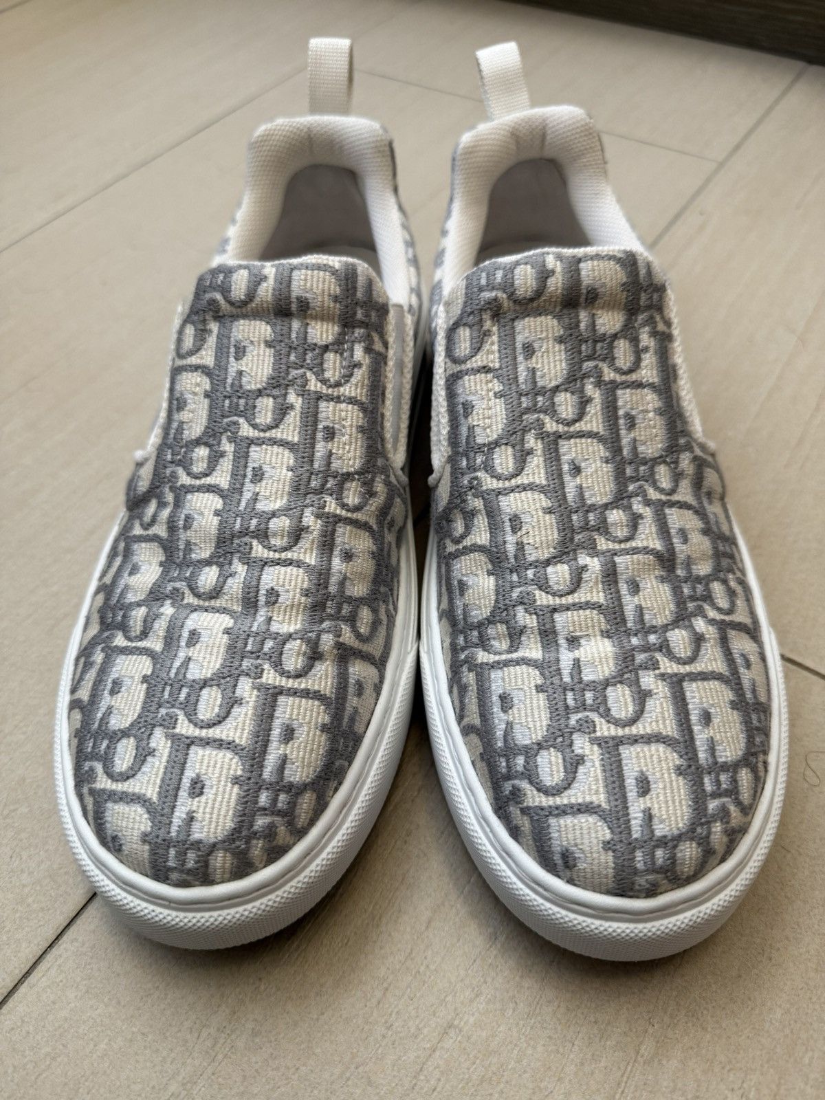 Dior Dior gray oblique solar slip on sneakers 40.5 Size US 7.5 / EU 40-41 - 3 Thumbnail