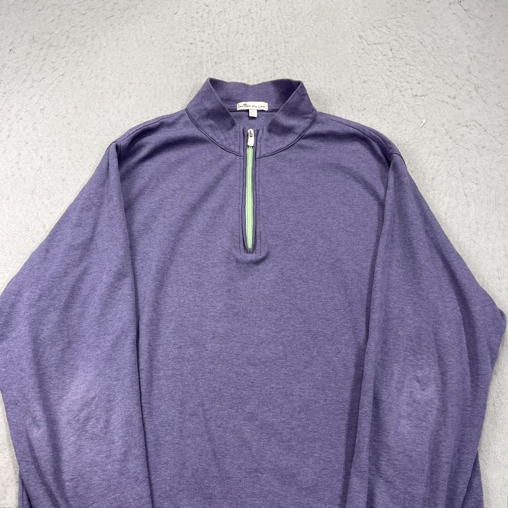 Peter Millar Peter Millar Sweater Mens Large Purple Golf 100% Cotton Interlock 1/4 Zip Size US L / EU 52-54 / 3 - 3 Thumbnail