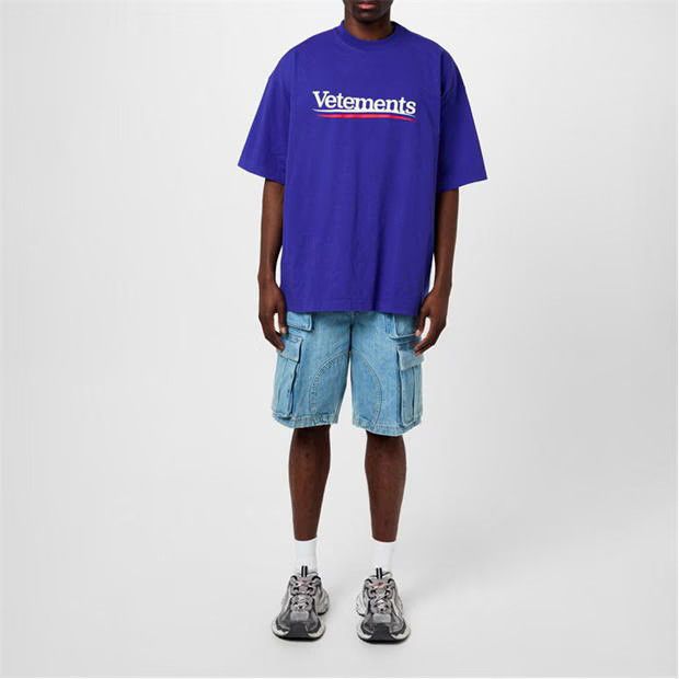 Vetements o1g2r1mq0824 Campaign Logo T-Shirts in Blue Size US XS / EU 42 / 0 - 6 Thumbnail
