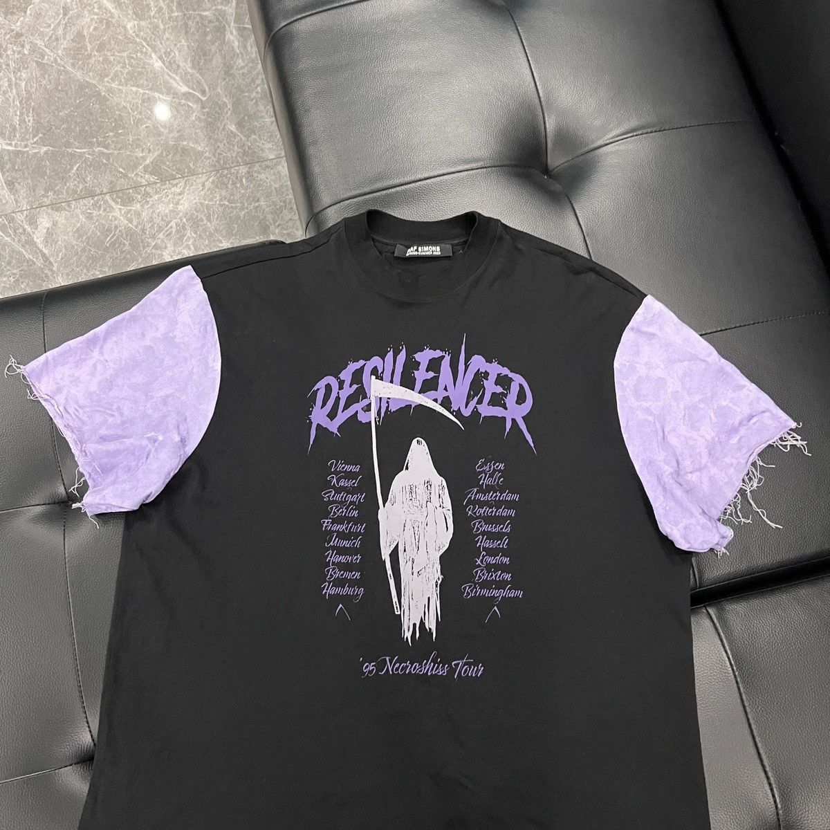Raf Simons Raf Simons SS22 Grim Reaper Graphic Panel Sleeve T-Shirt Size US S / EU 44-46 / 1 - 6 Thumbnail