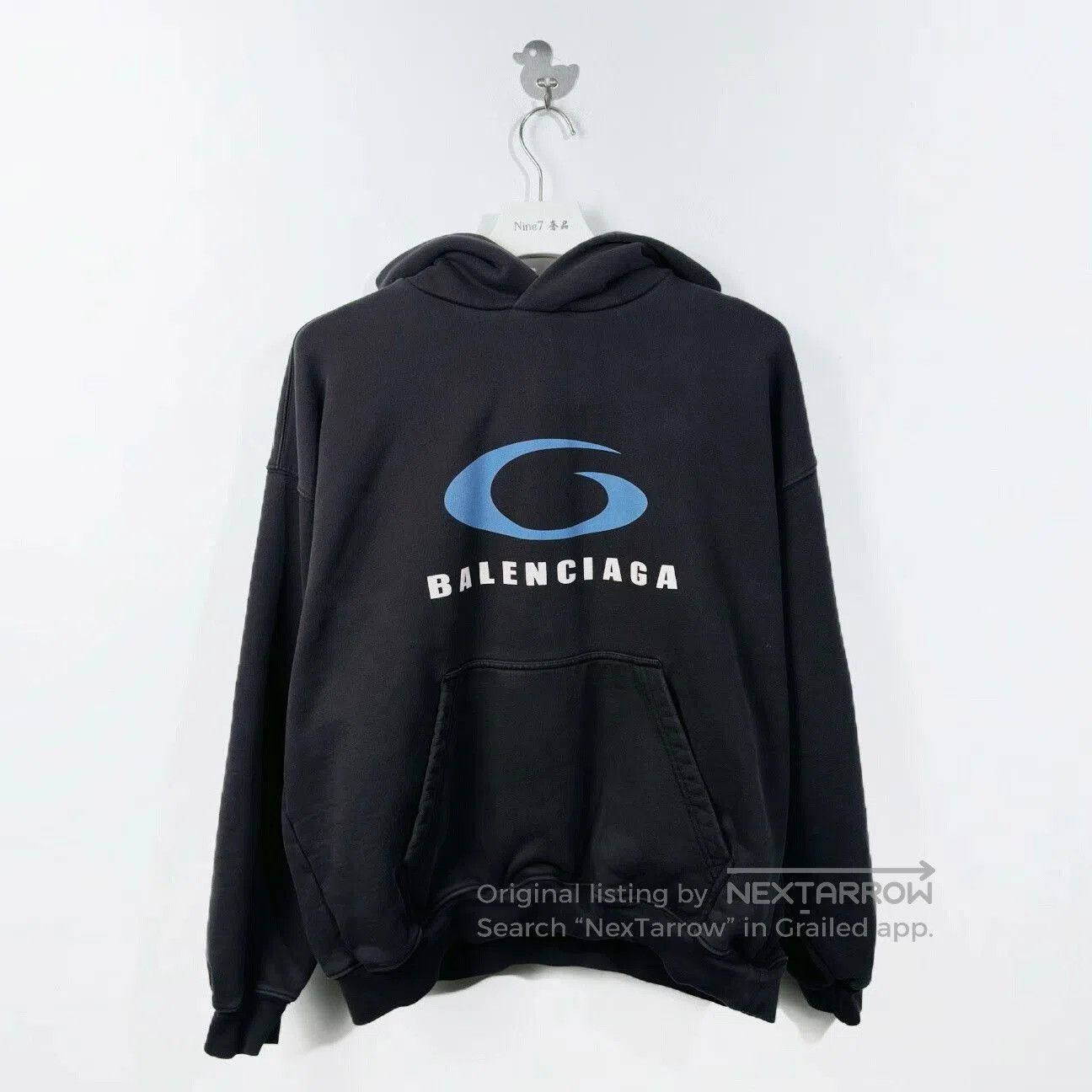 Balenciaga balenciaga black hoodie with logo. Size US L / EU 52-54 / 3 - 1 Thumbnail