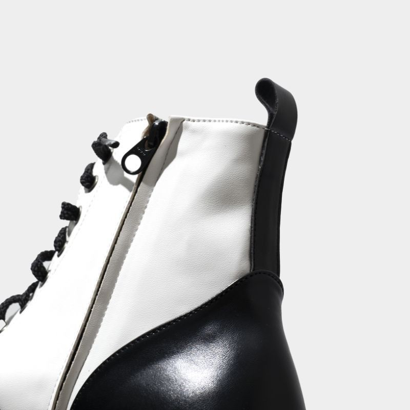 Designer Mens Anjee Black White Boots Size US 9 / EU 42 - 3 Thumbnail