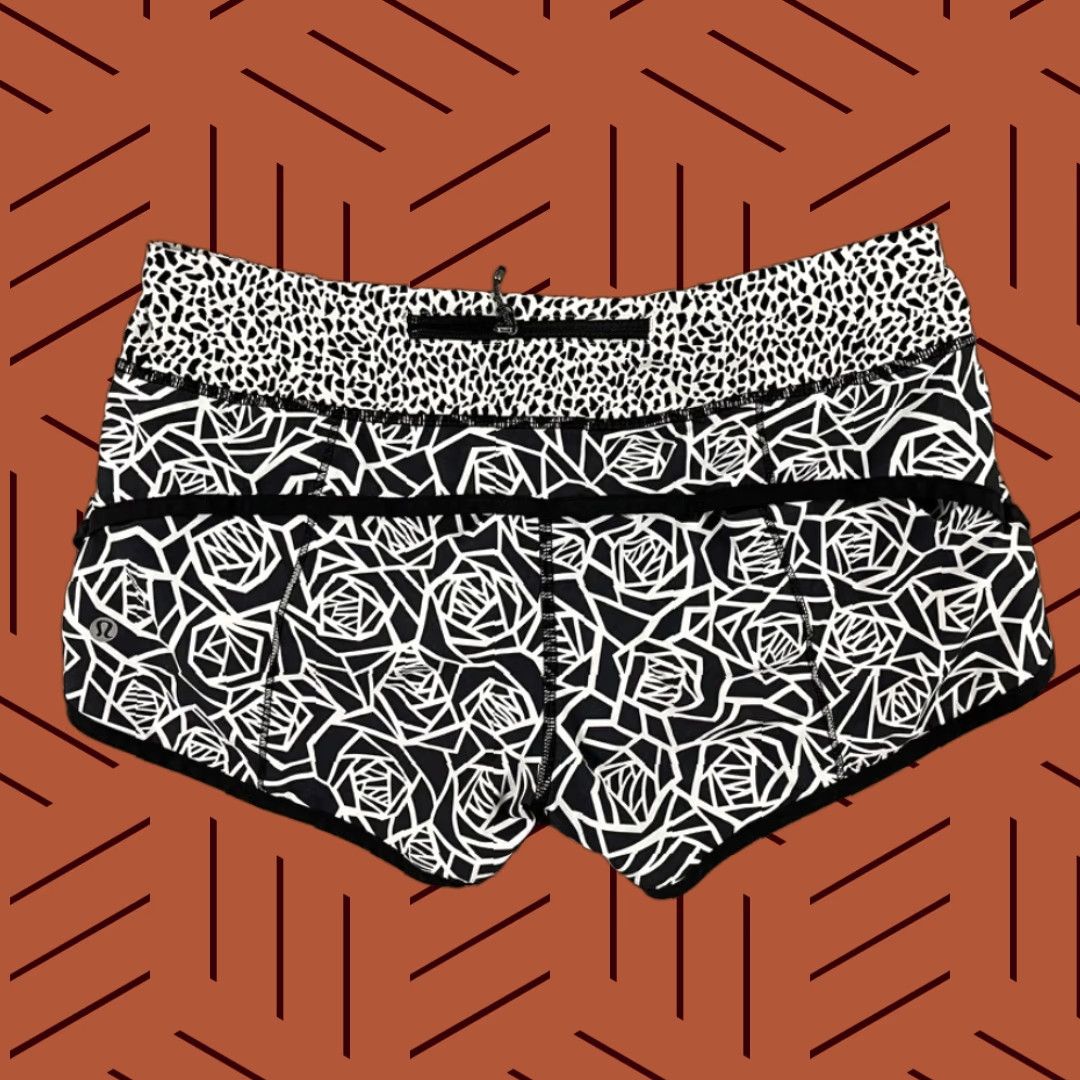 Lululemon Lululemon Run Speed Shorts Womens Size 6 / 3" Posey Black White Lined Running Size 28" / US 6 / IT 42 - 1 Thumbnail