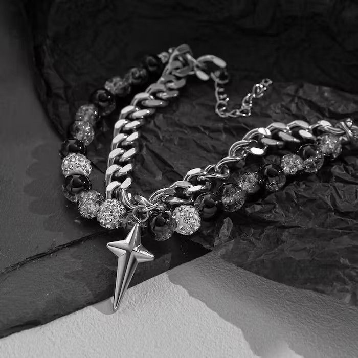 Jewelry × Vintage Star Zircon Gemstone Beaded Bracelet Size ONE SIZE - 4 Thumbnail
