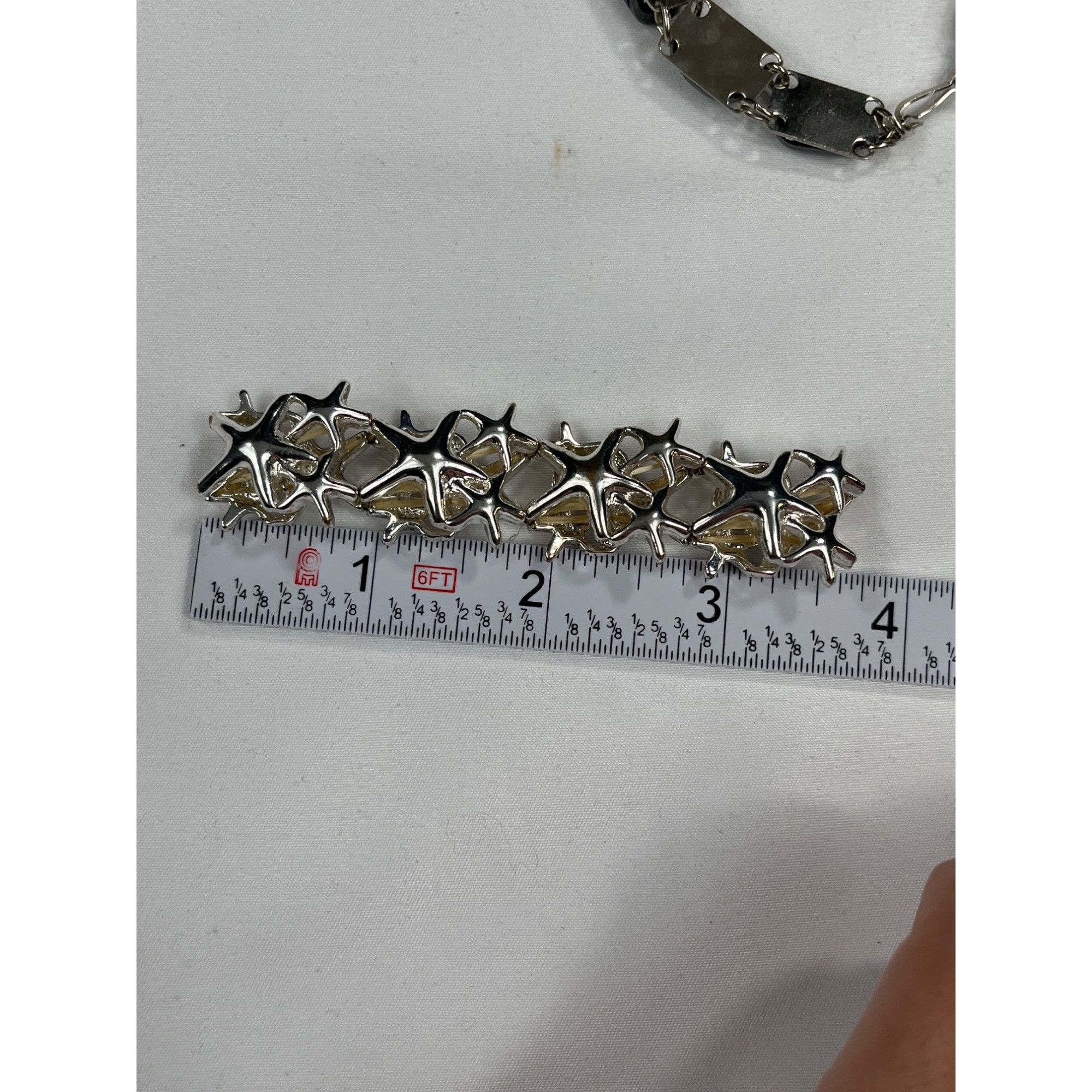 Vintage Vintage SKU 7862 Amber Pendant Necklace and Silver Bracelet Size ONE SIZE - 6 Thumbnail