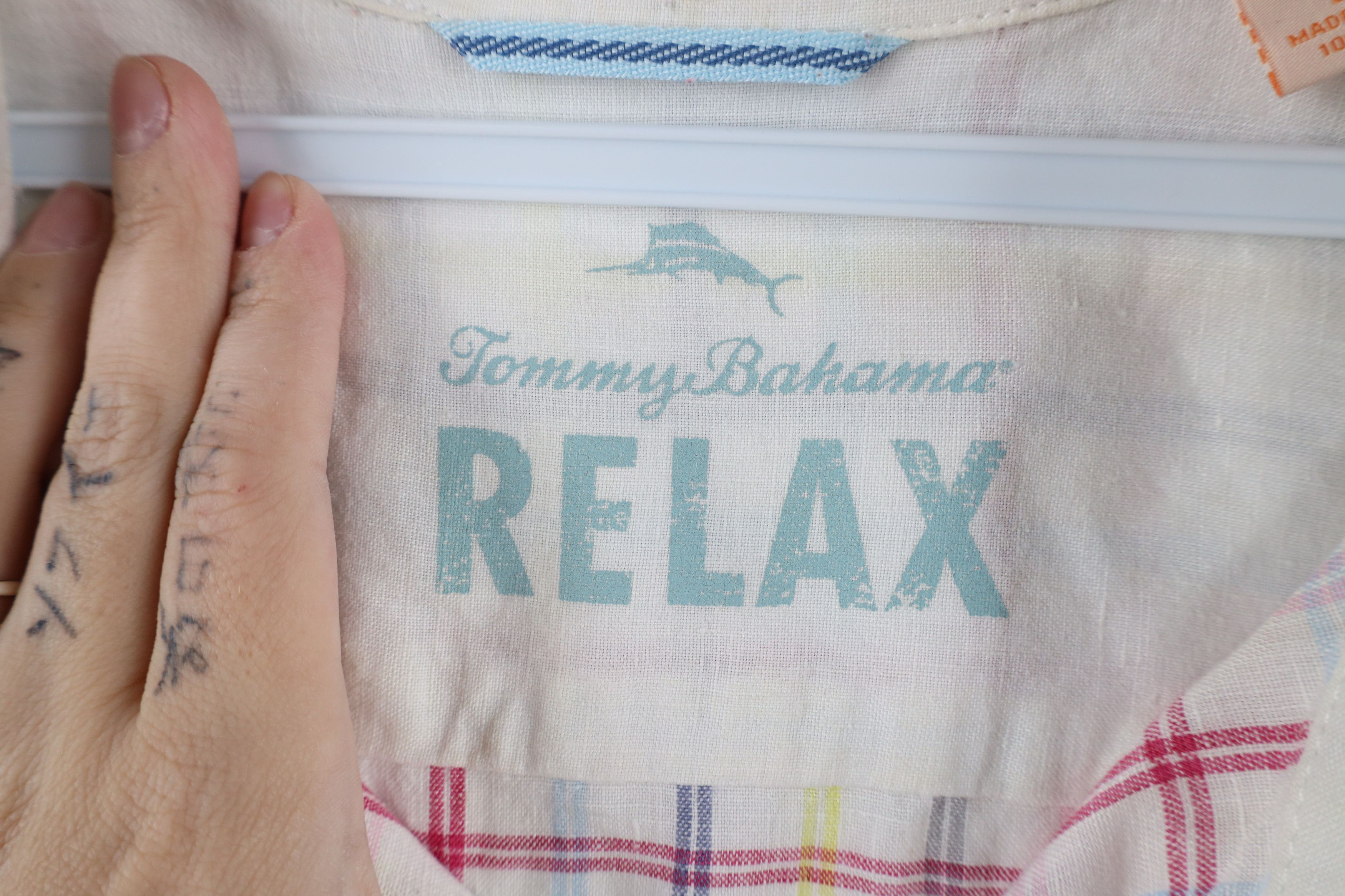 Tommy Bahama × Vintage Vintage Tommy Bahama Rainbow Plaid Collared Button Shirt Size US XXL / EU 58 / 5 - 7 Thumbnail